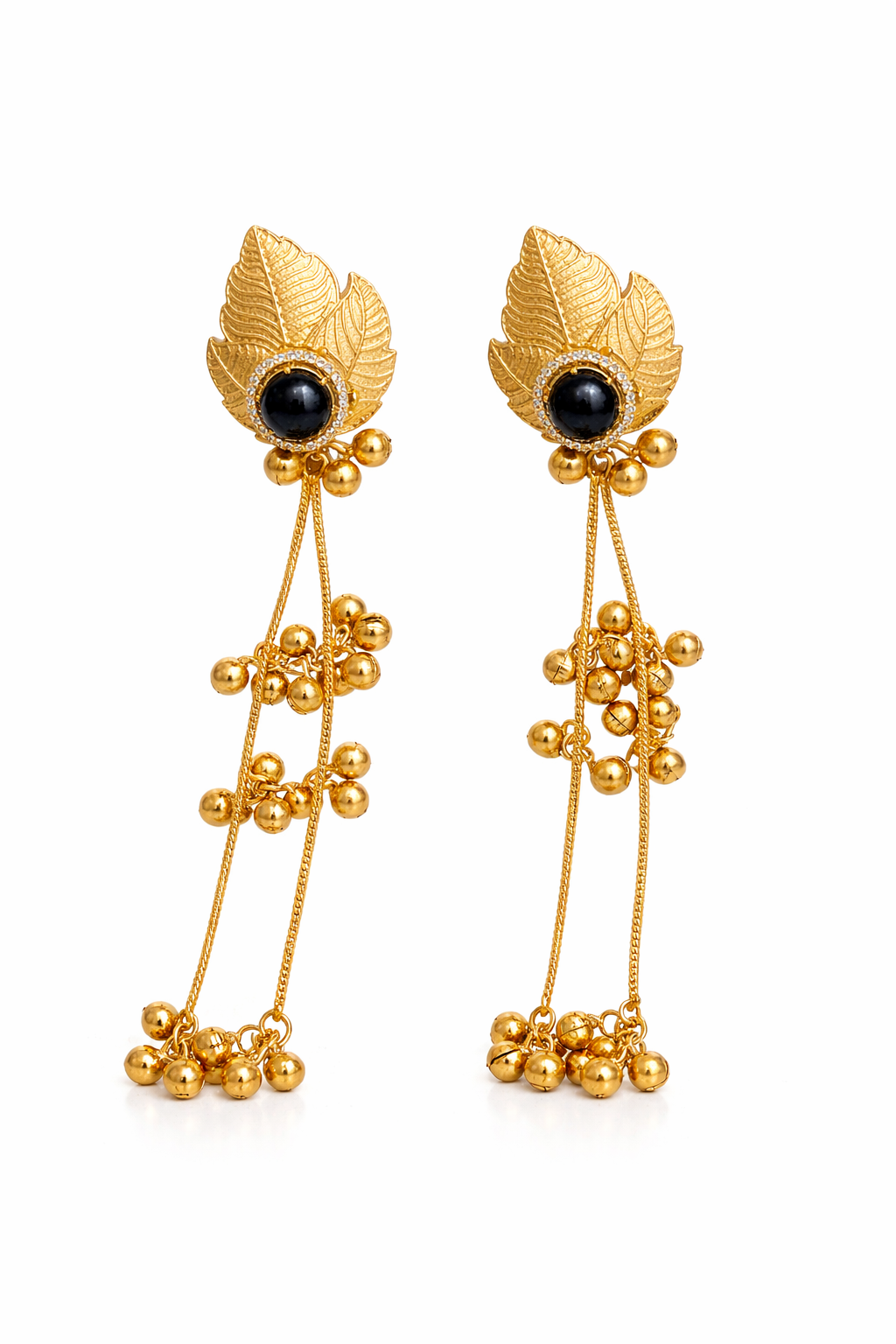Suvarna Pallav Long Tassel Earrings