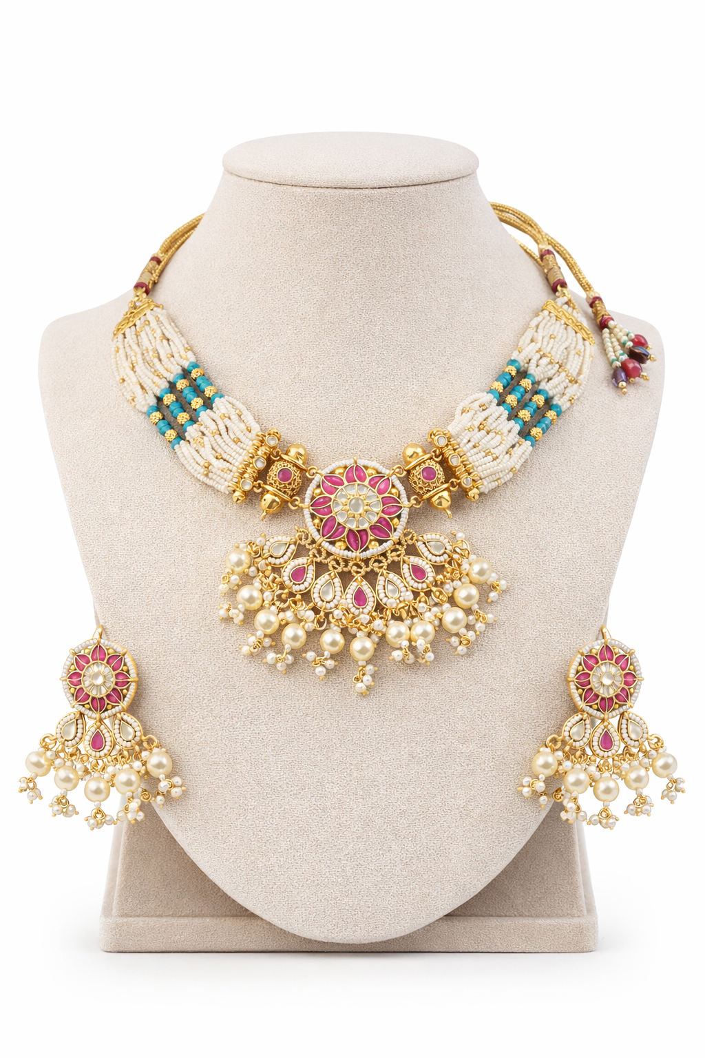 Ivory Gulnaar Kundan Choker Set