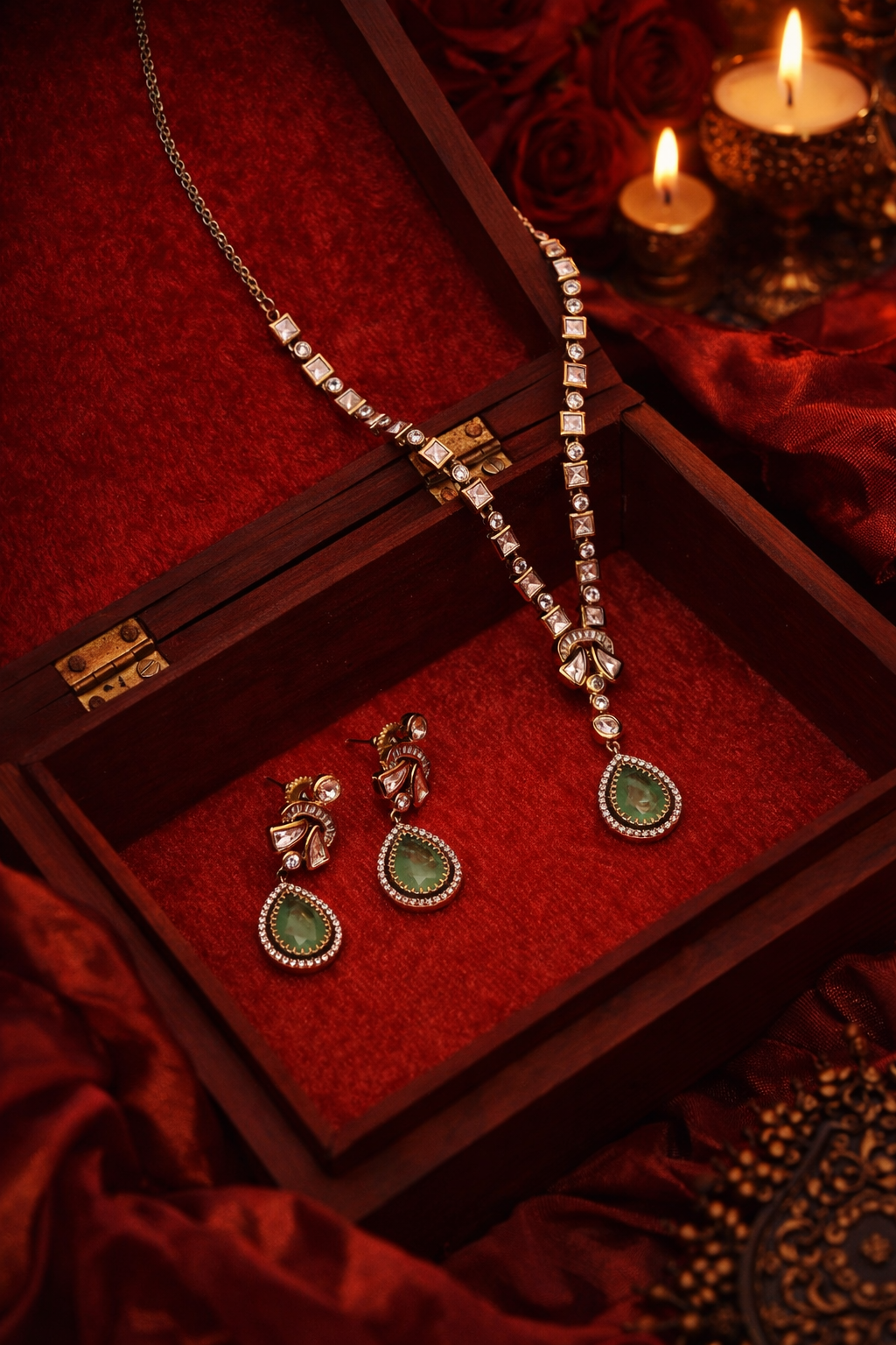 Emerald Muse Moissanite Drop Set
