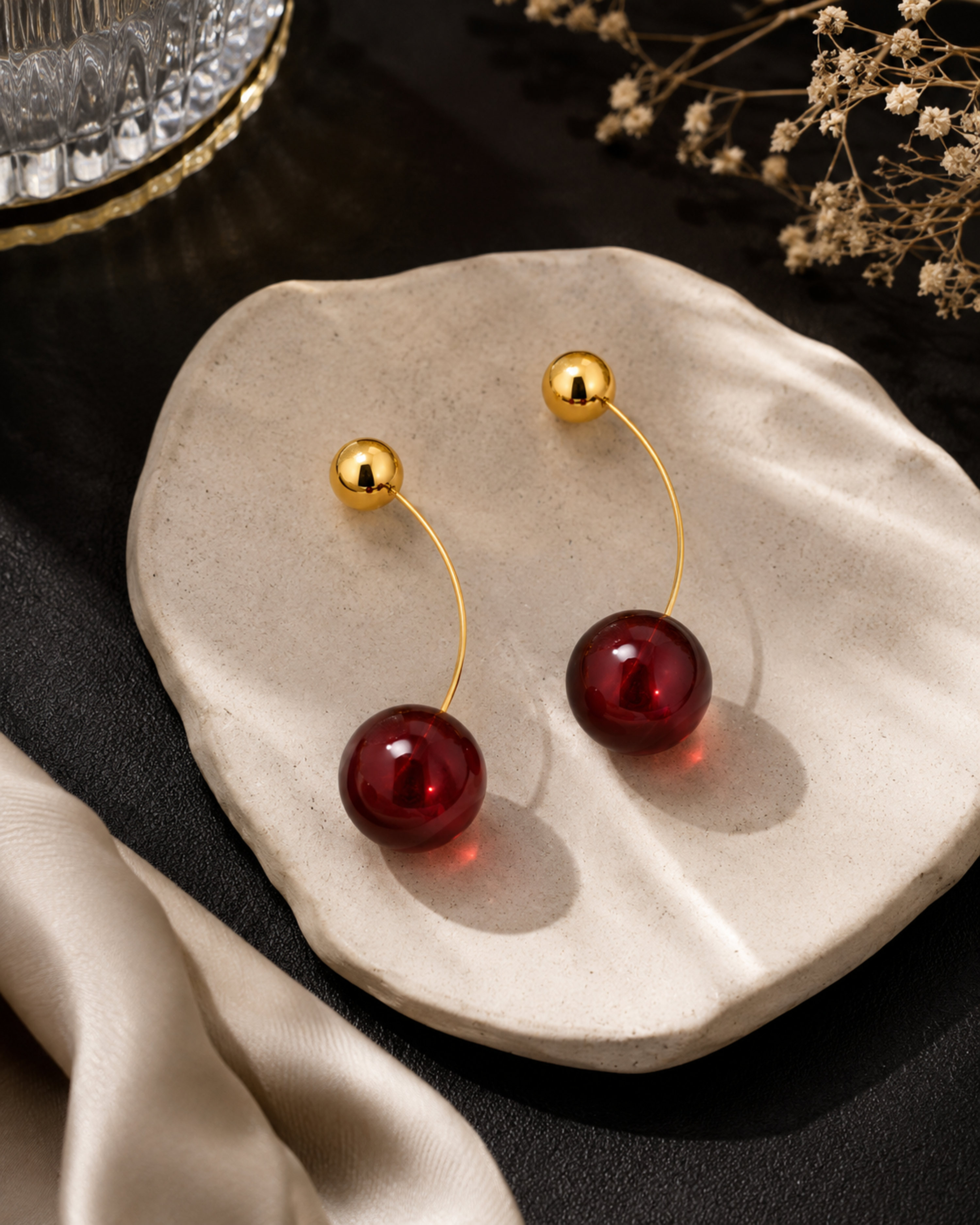 Cherry Arc Studs
