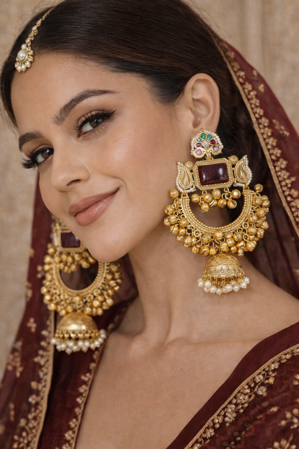 Royal Grandeur Opulent Temple Jhumkas