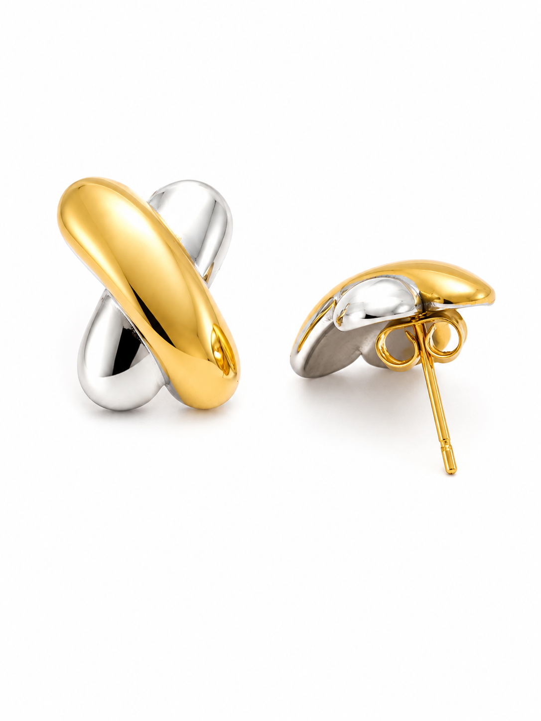 Dualtone Cross Studs