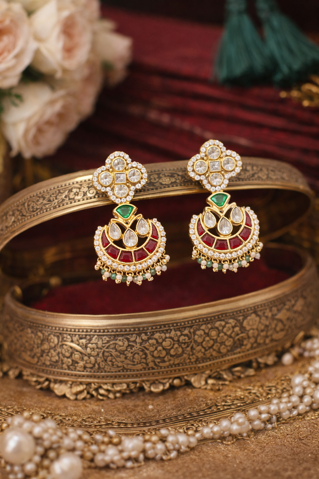 Rajwada Kundan Bloom Choker Set