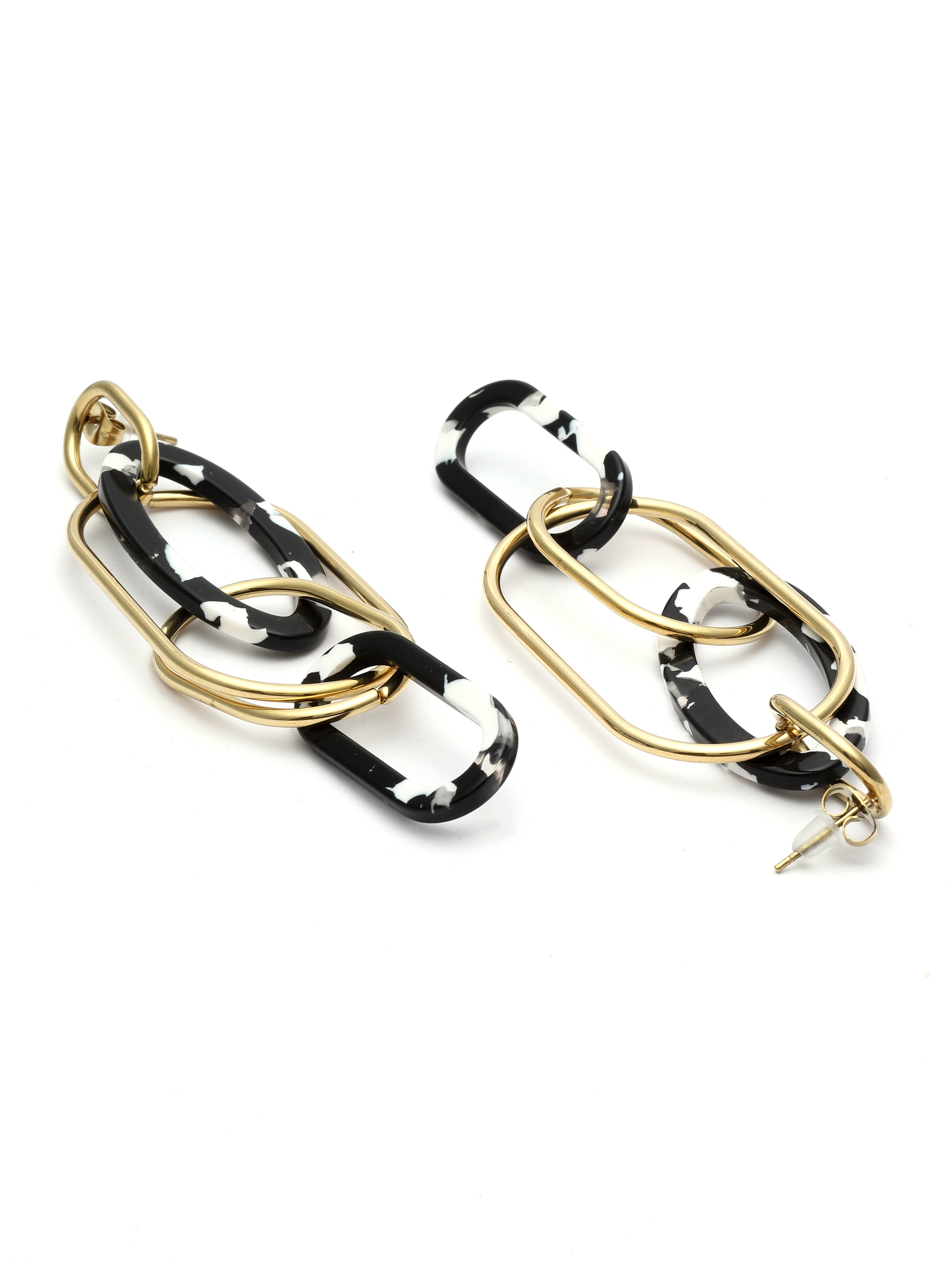 Monochrome Link Earrings