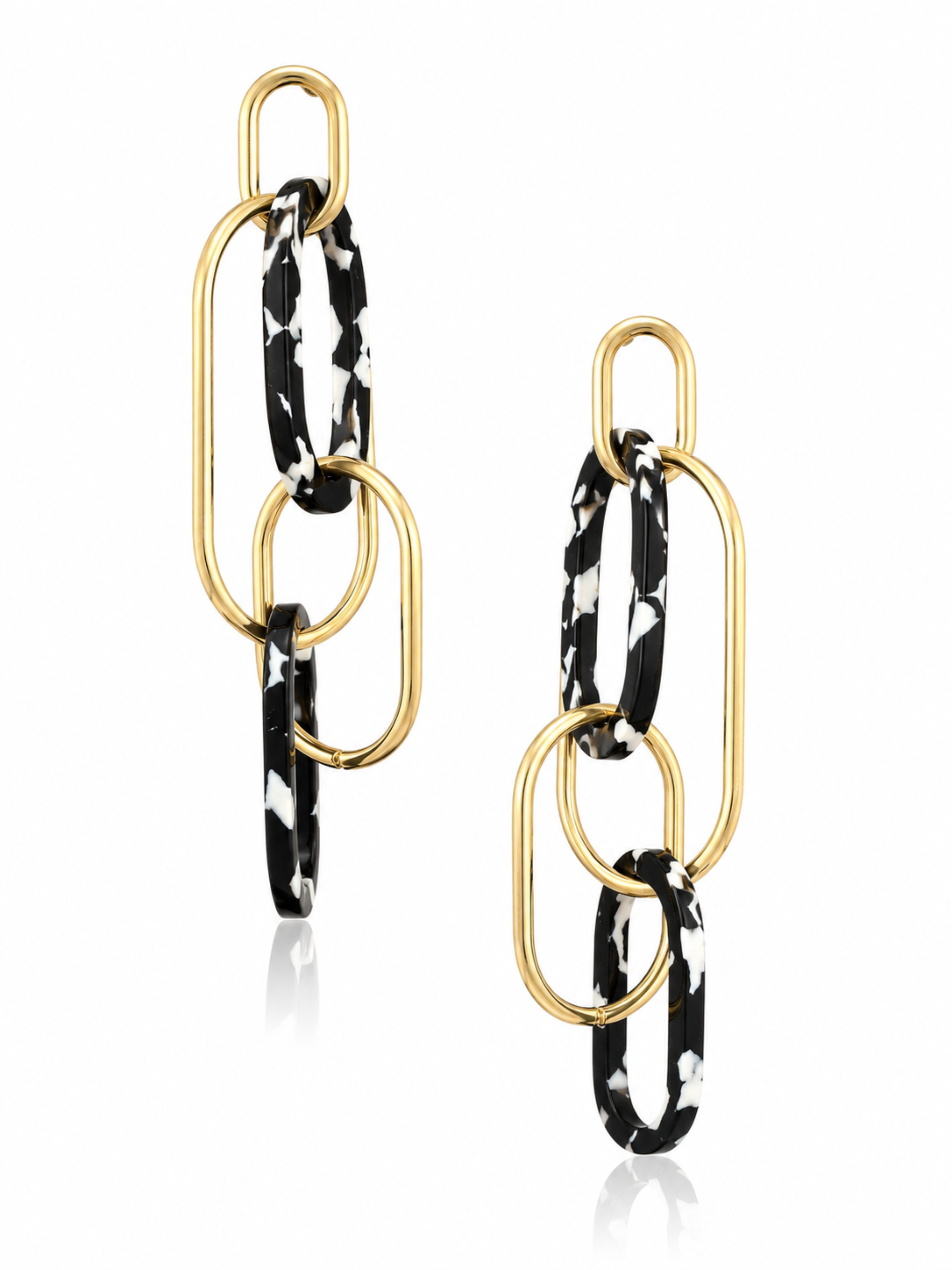 Monochrome Link Earrings