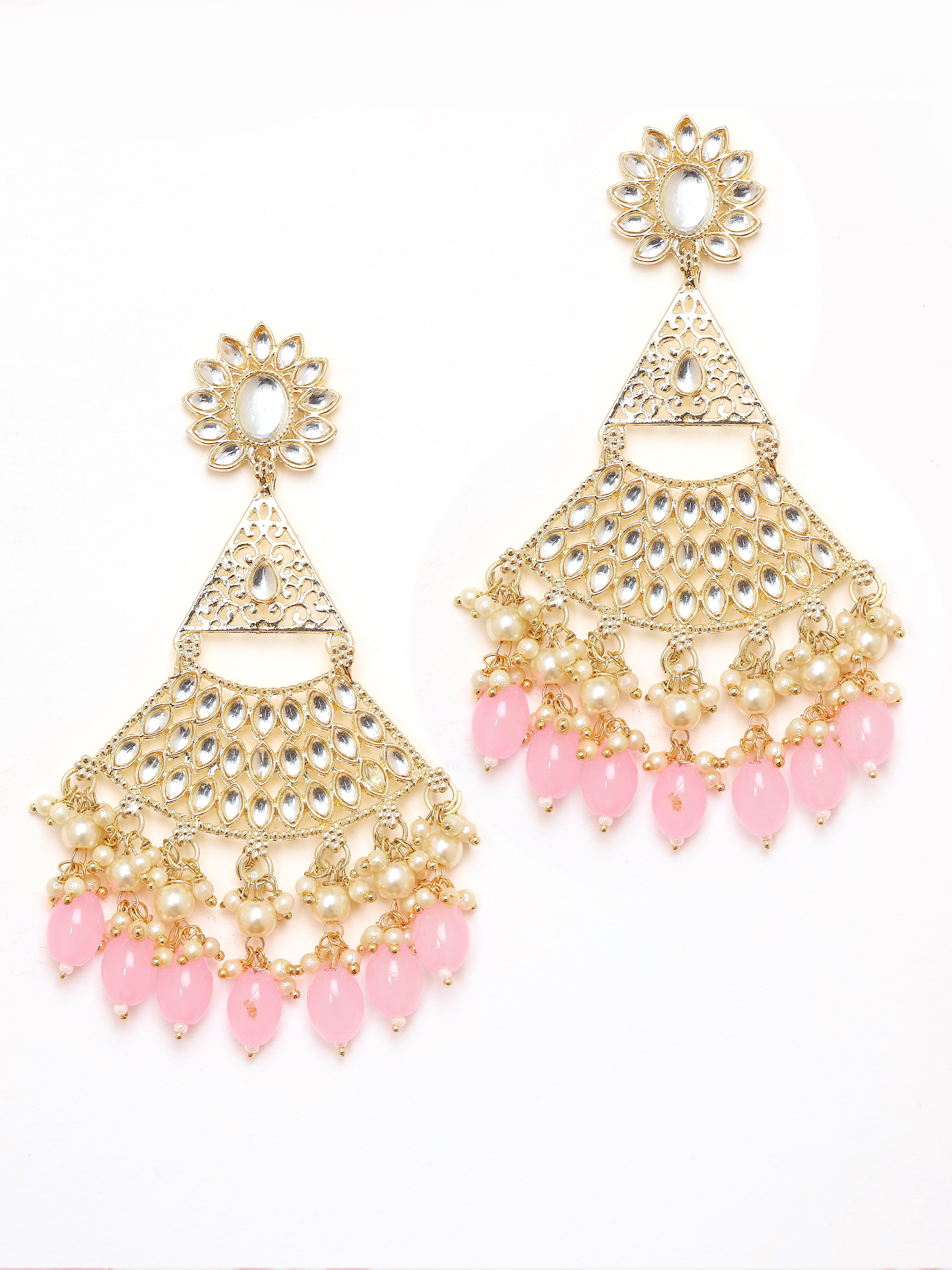 Nargis Pink Bloom Earrings