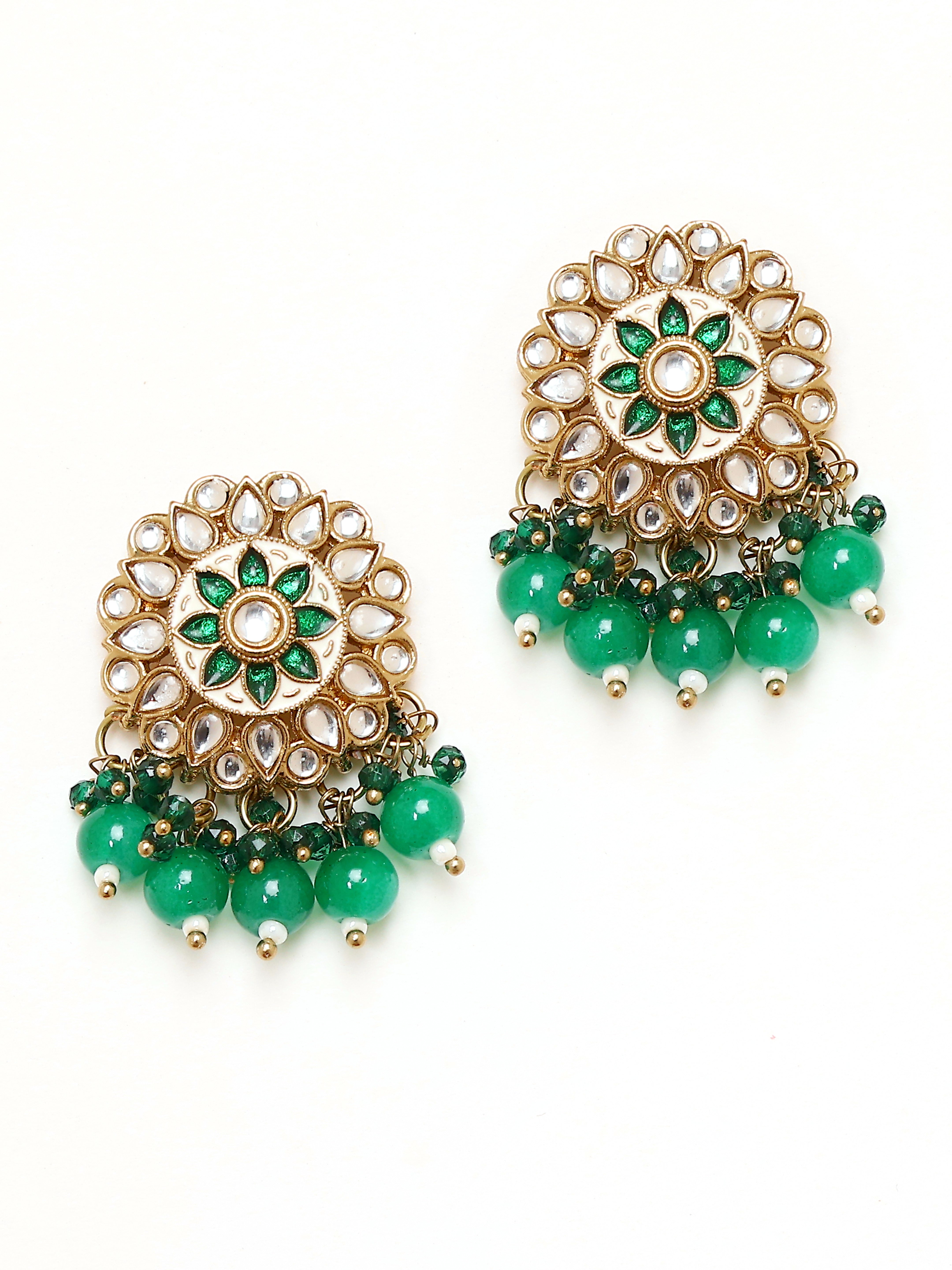 Pachha Gul Mandala Earrings