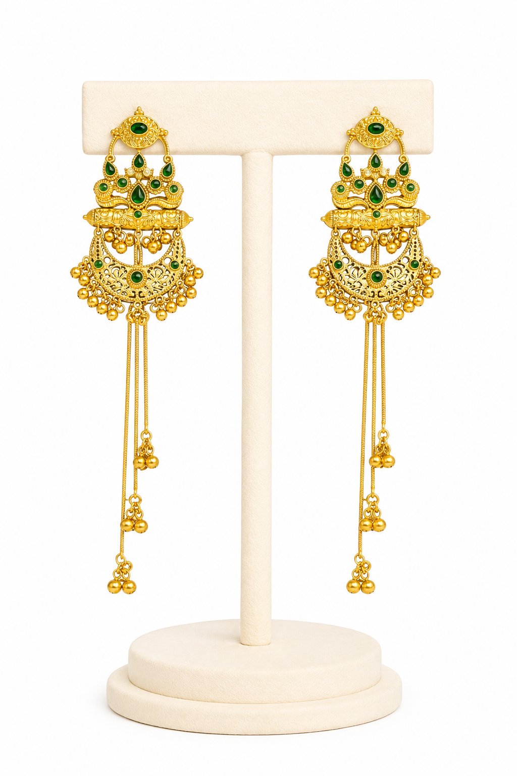Rajshree Devi Temple Tassel Earrings