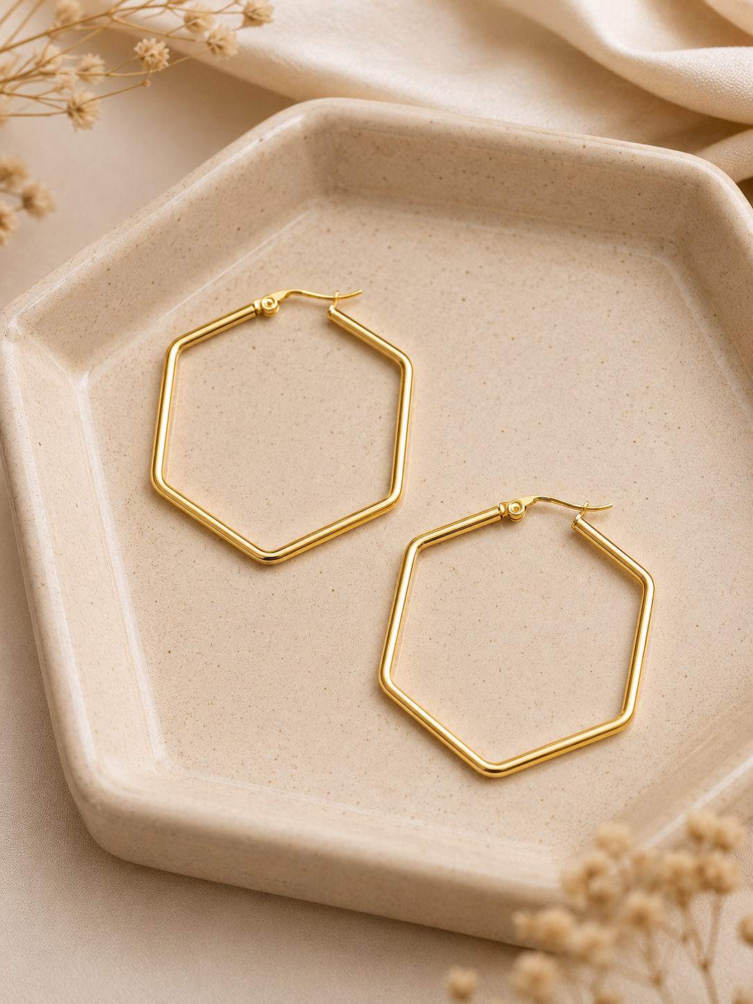 Starlite Hexagon Hoops