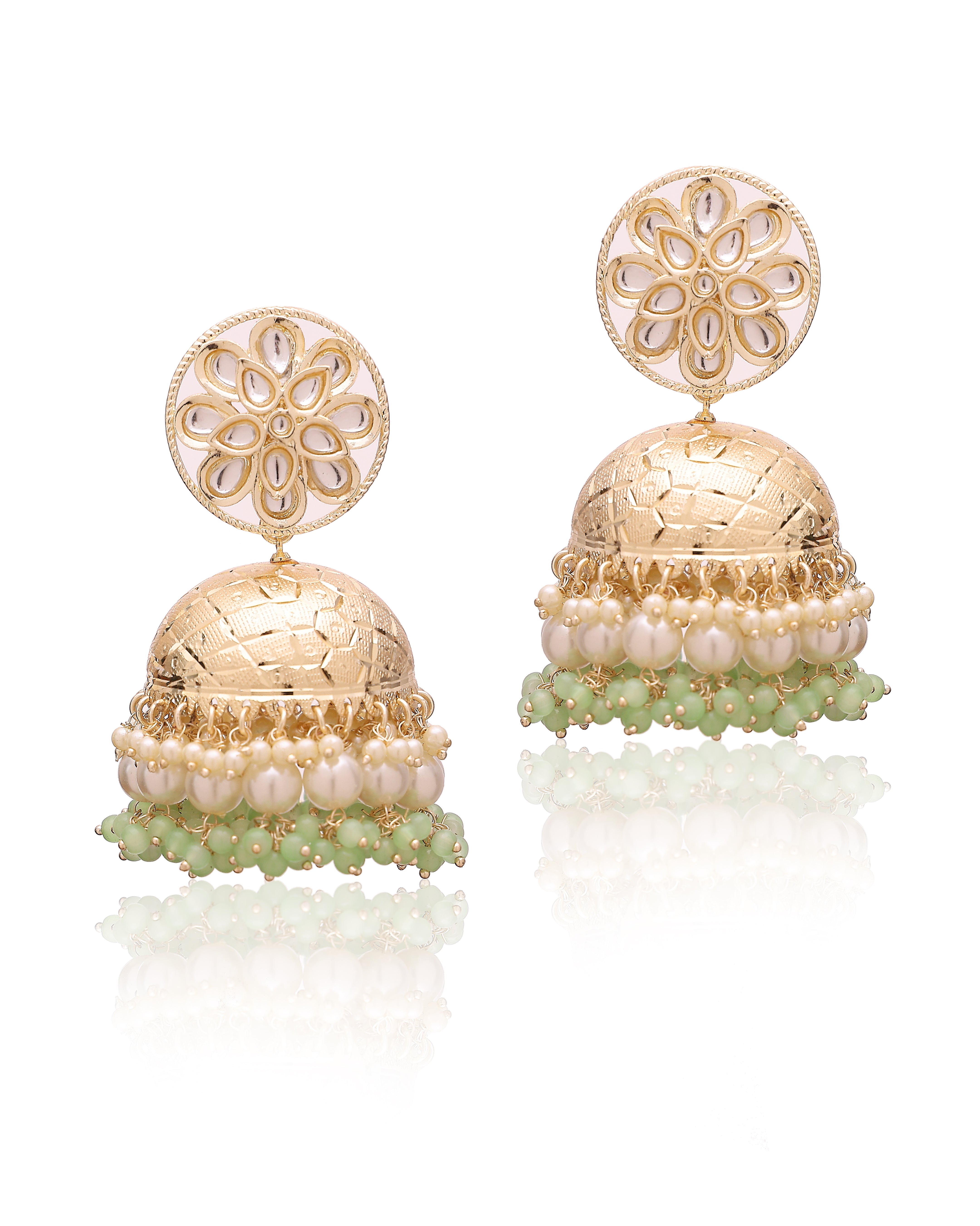 Kavya Gilded Petal Jhumka