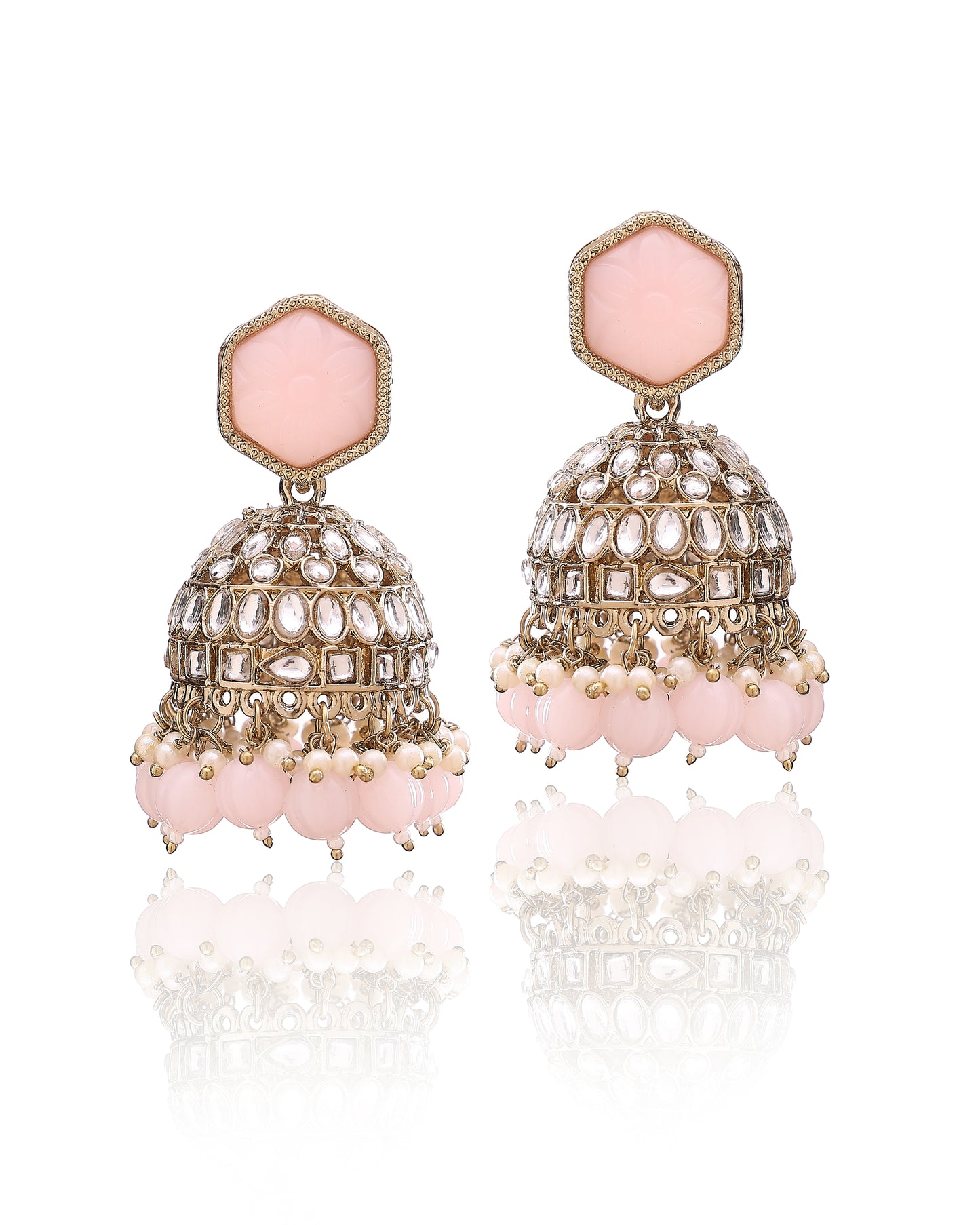 Saira Blush Kundan Jhumkis