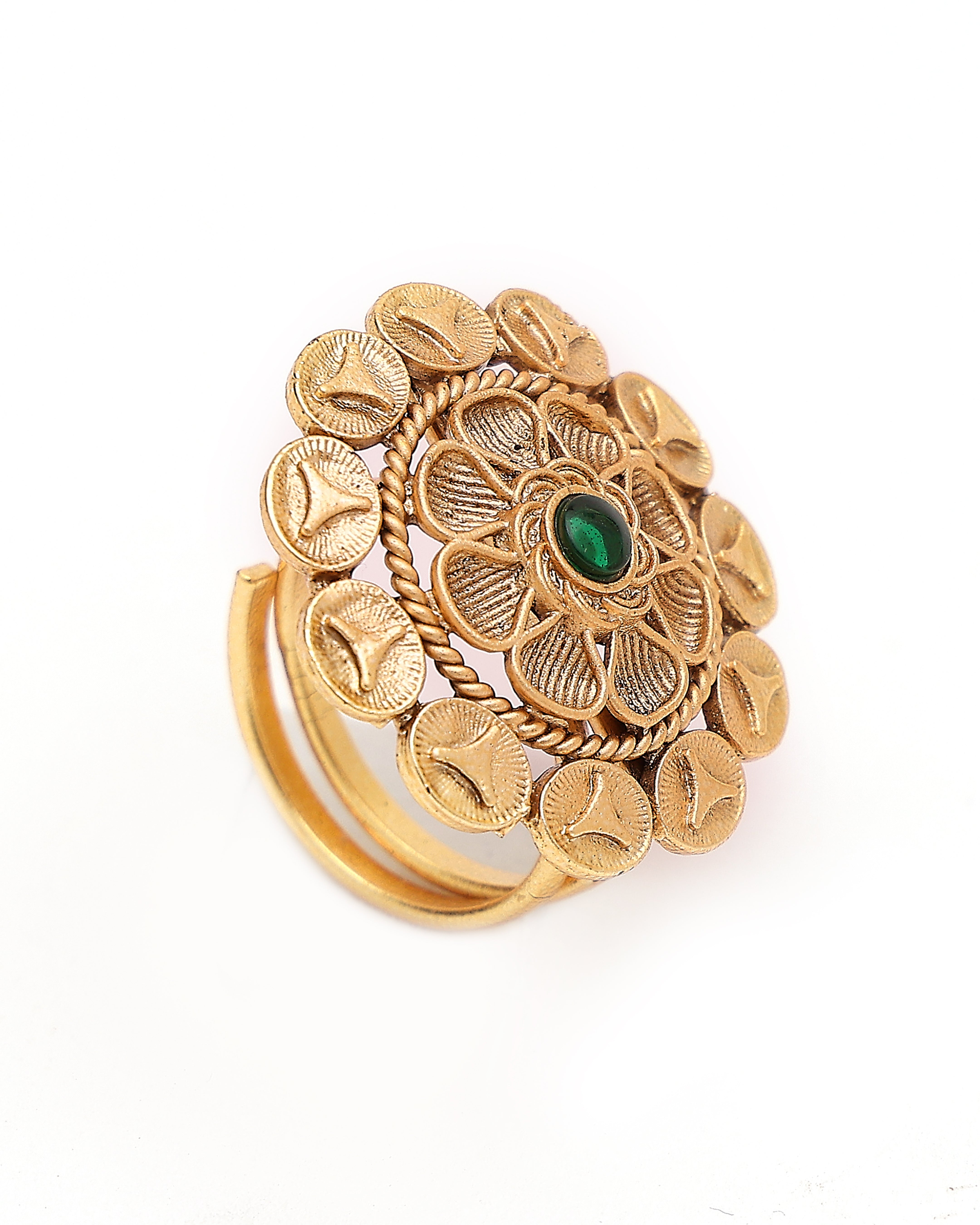 Padmika Antique Lotus Ring