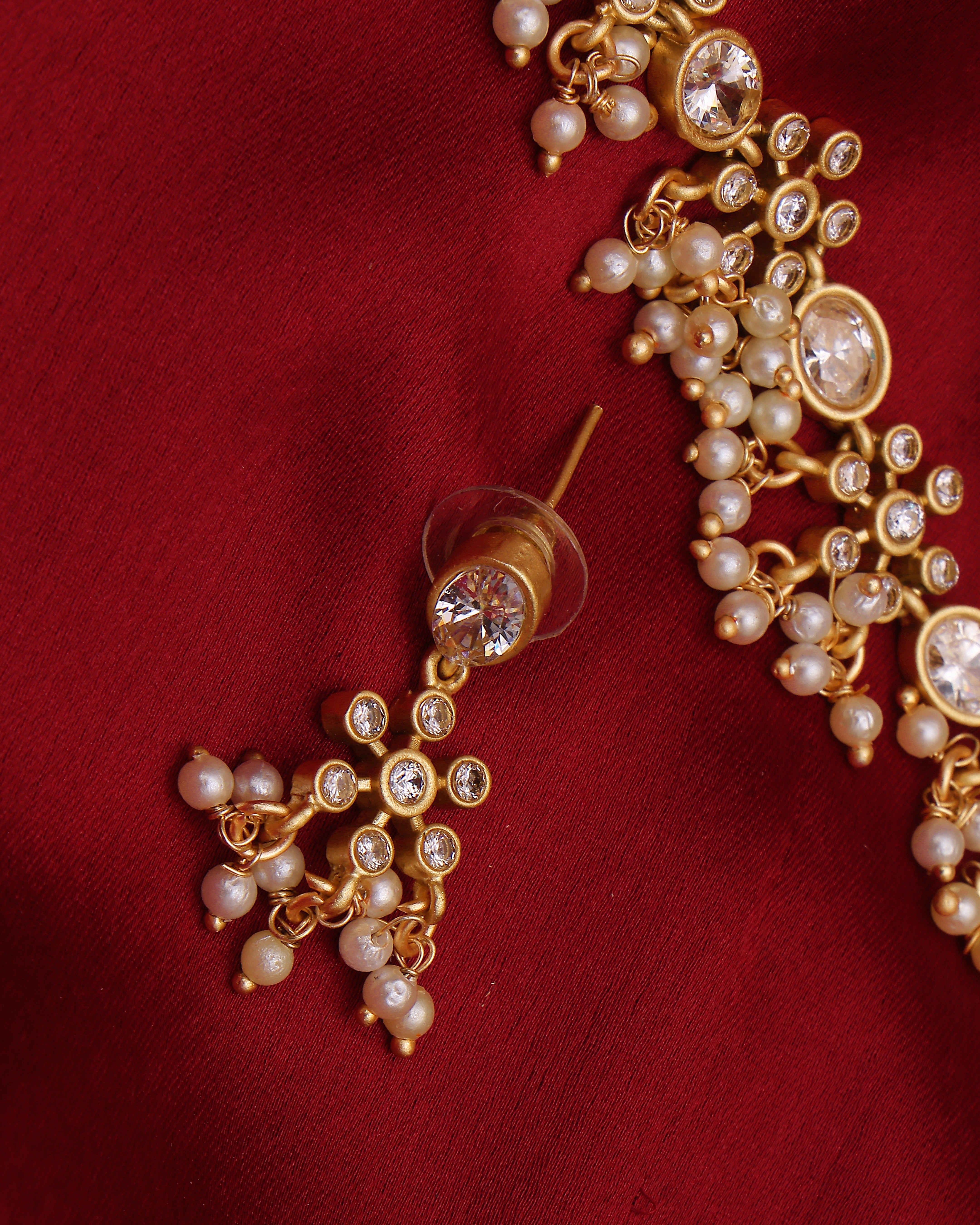 Pearlette Moissanite Drop Charm Set