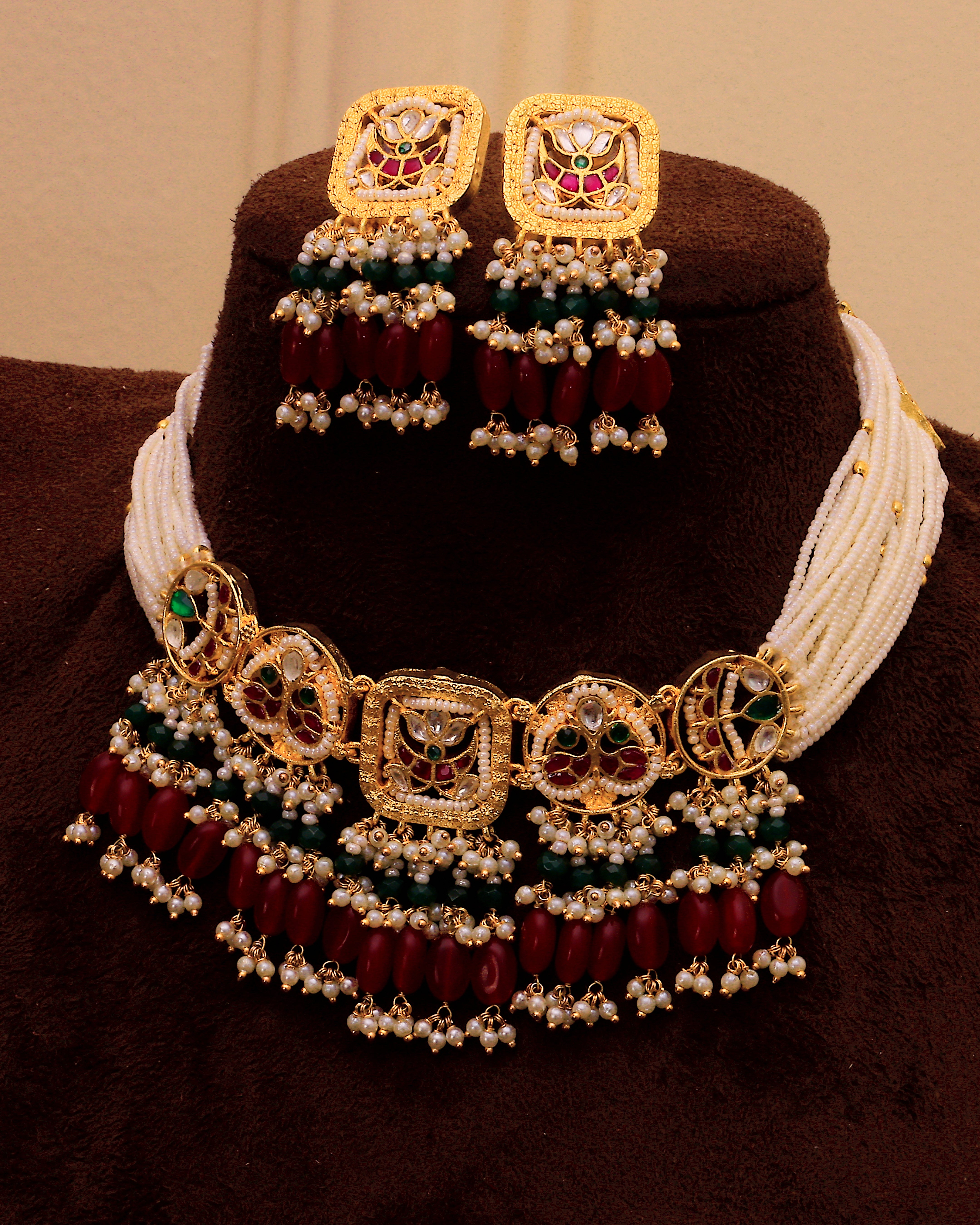 Mughal Rose Couture Choker Set