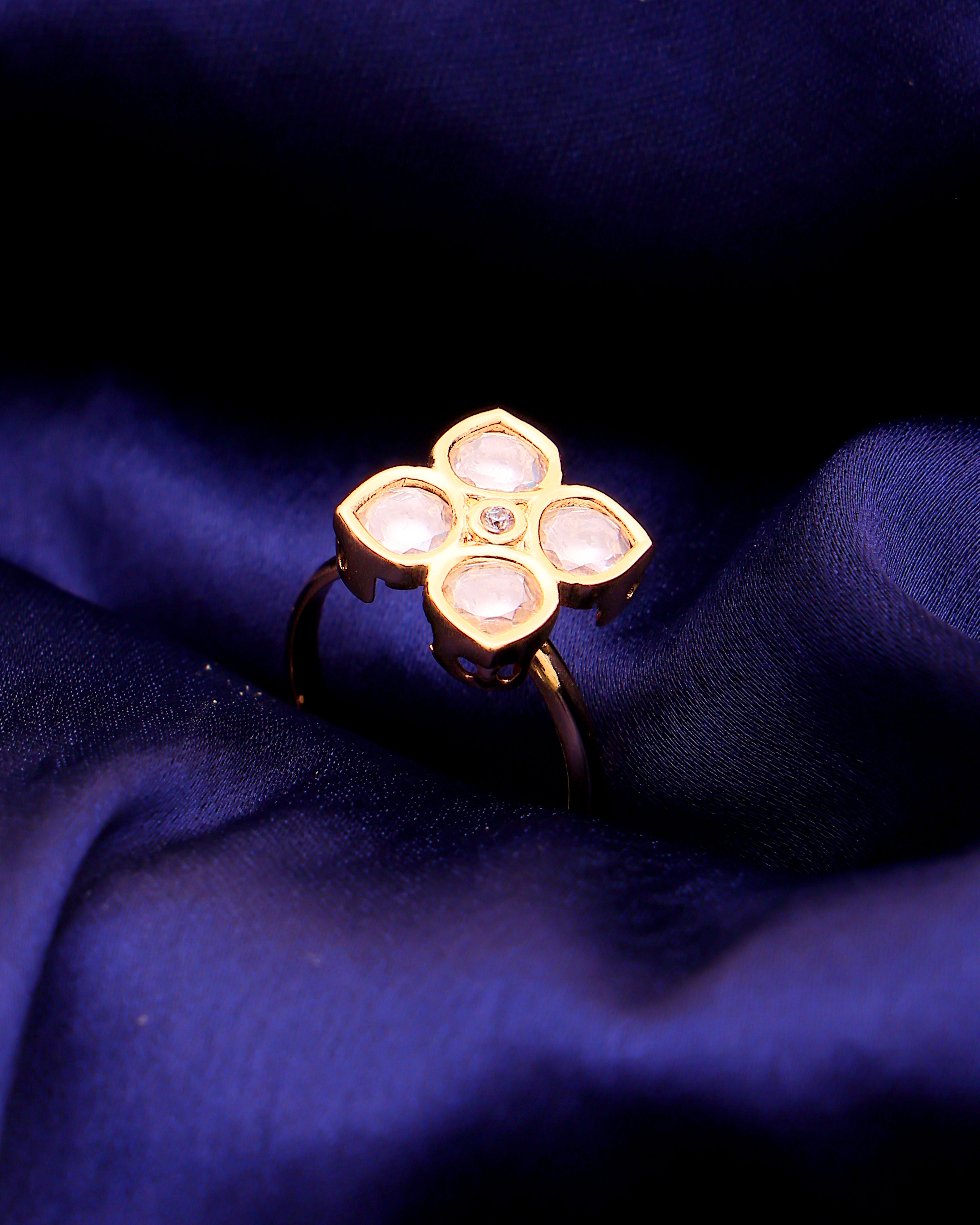 Chandrika Bloom Moissanite Ring