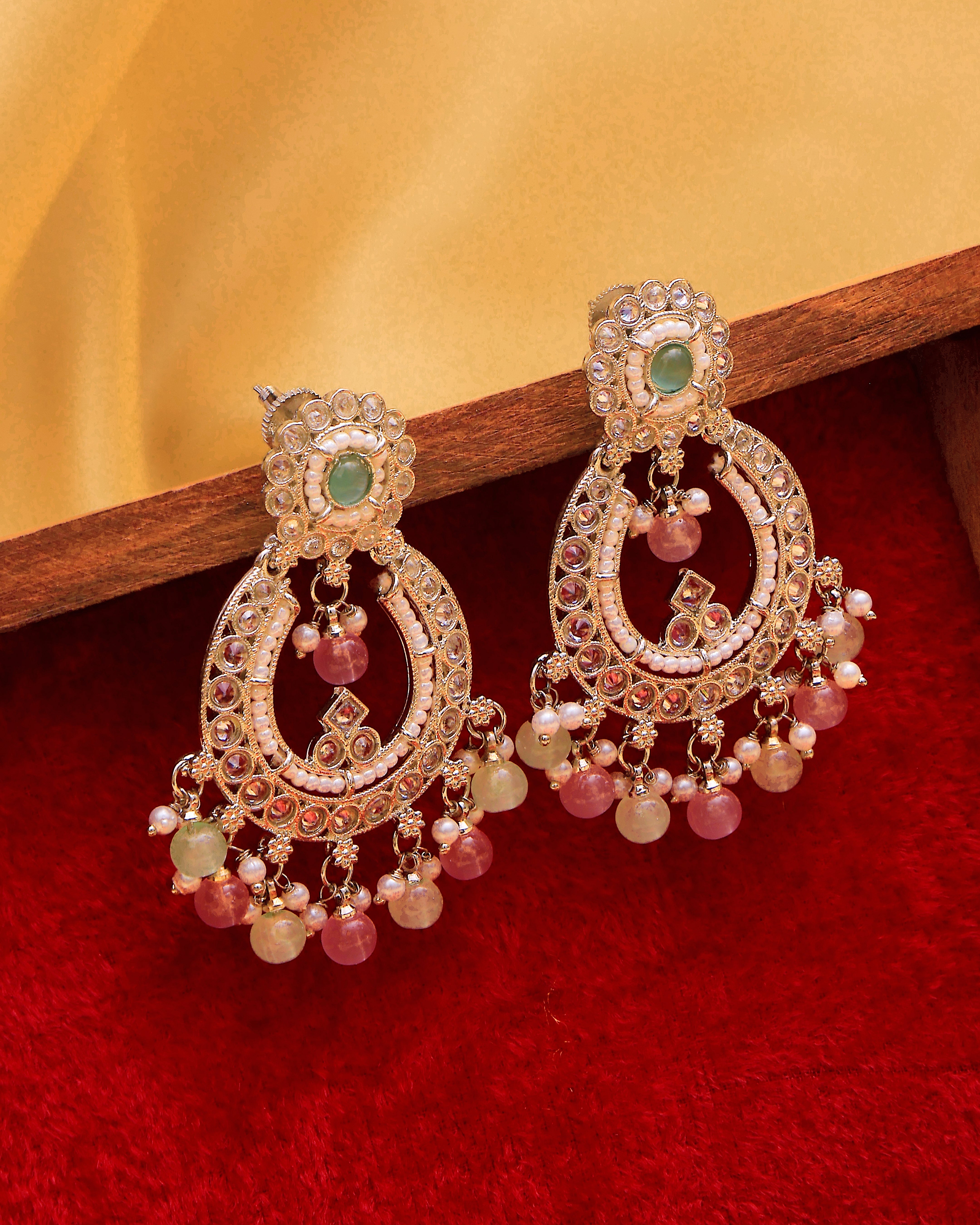 Inaya Rosé Chand Earrings