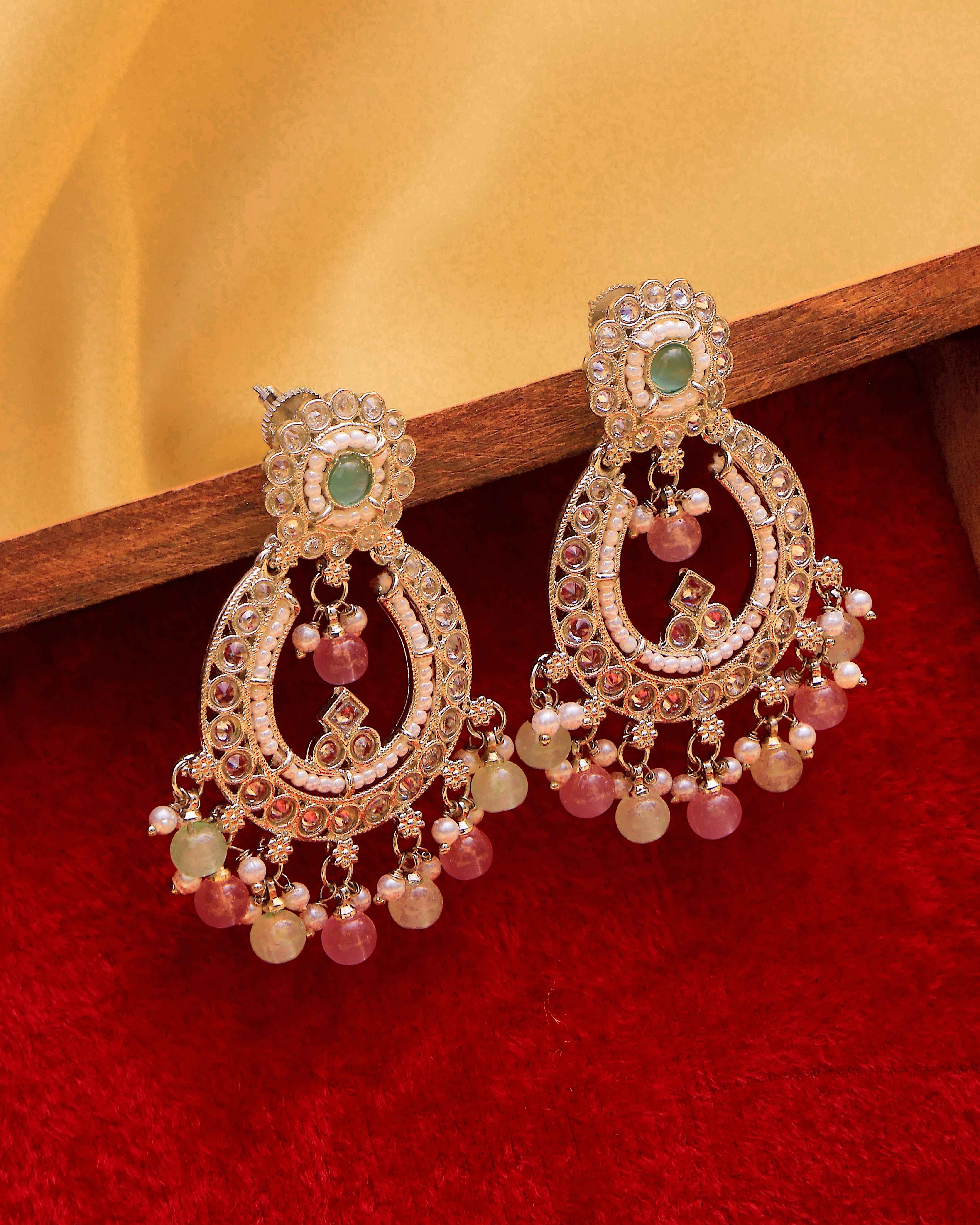 Inaya Rosé Chand Earrings