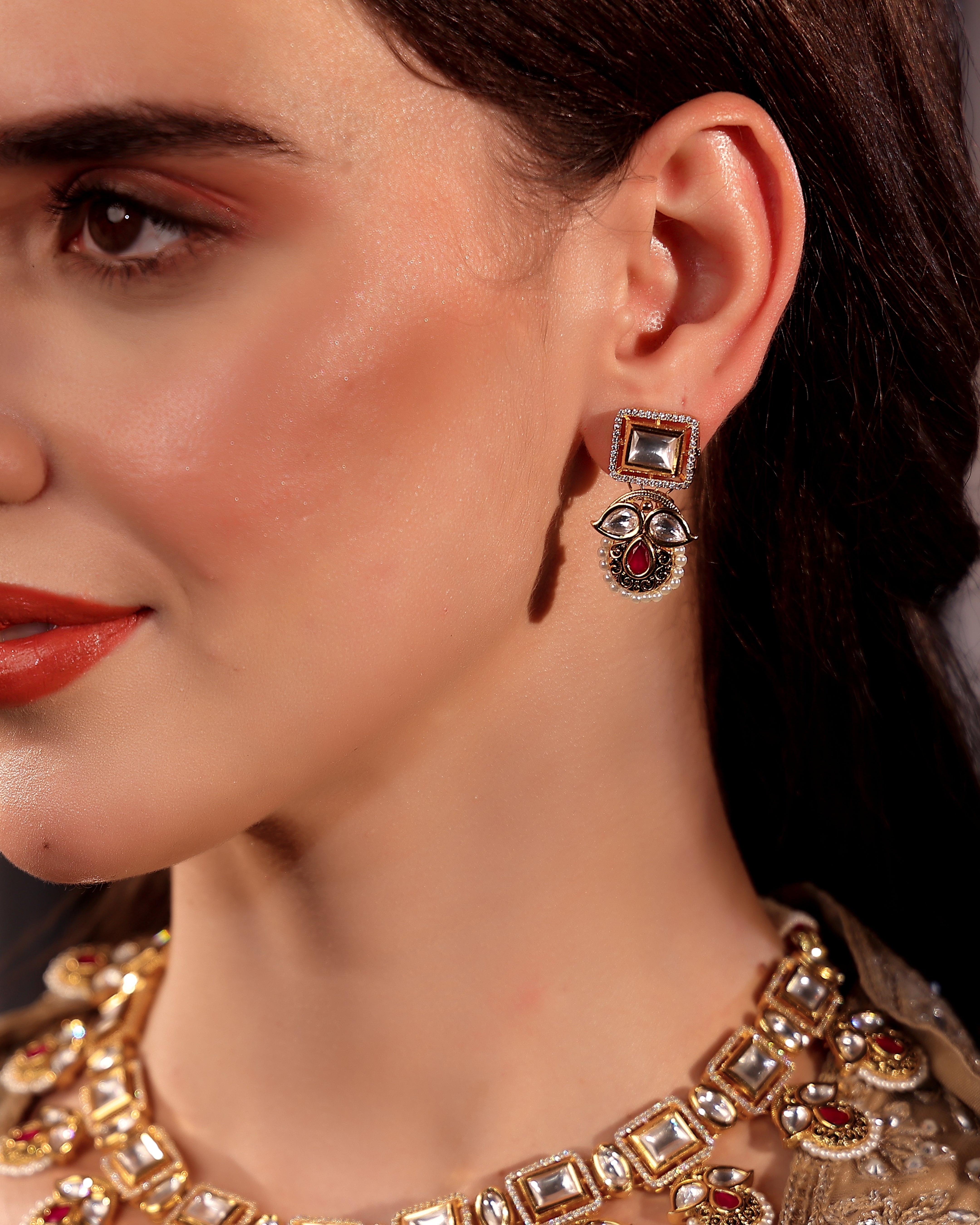 Imperial Rouge Moissanite Drape Set