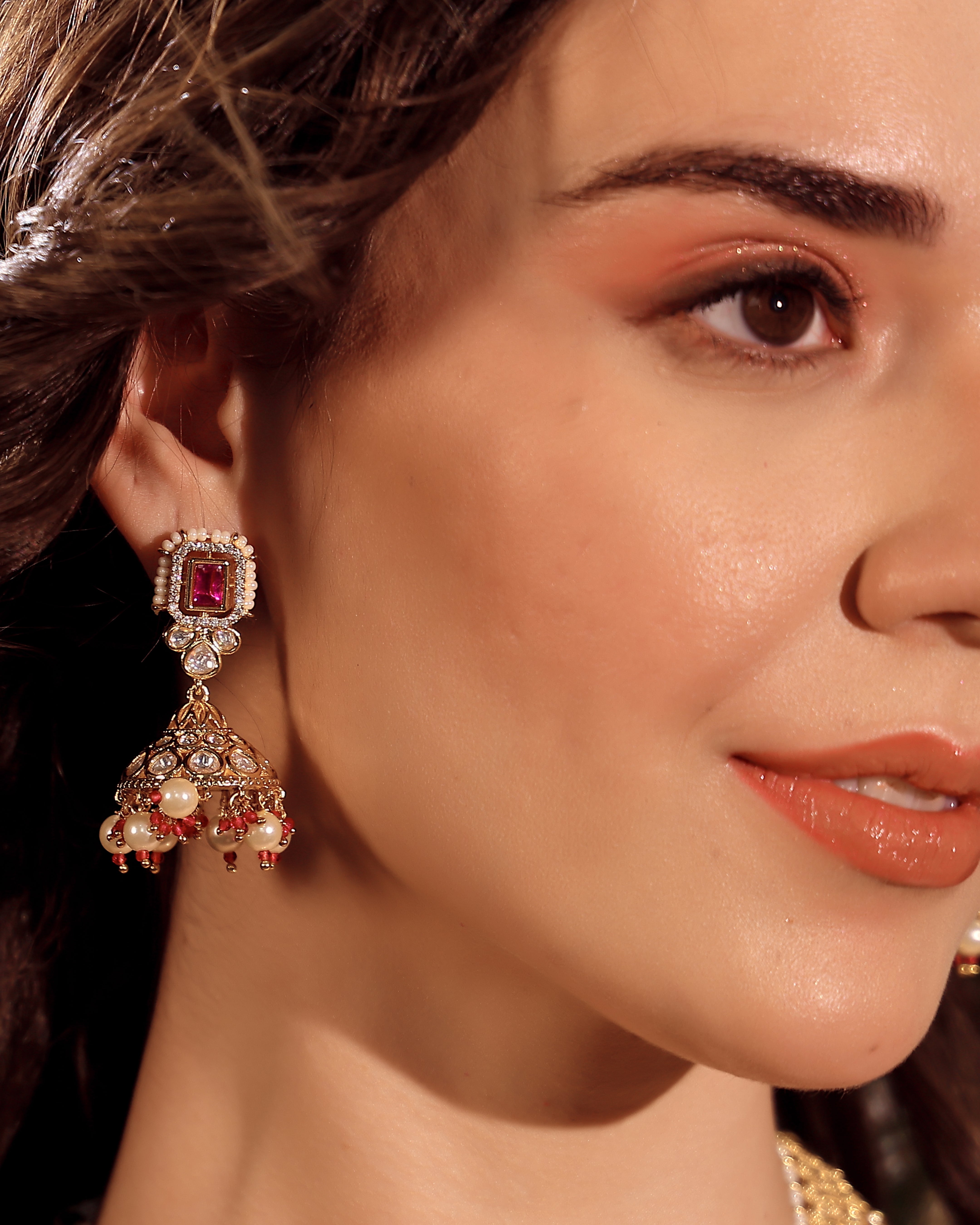 Rani Regal Moissanite Pearl Choker Set