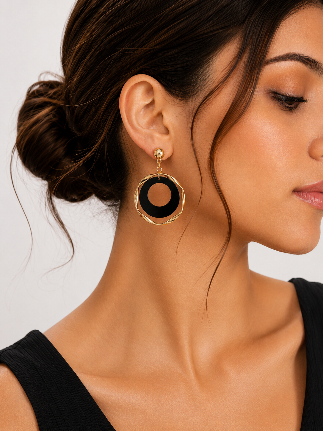 Noir Halo Statement Earrings