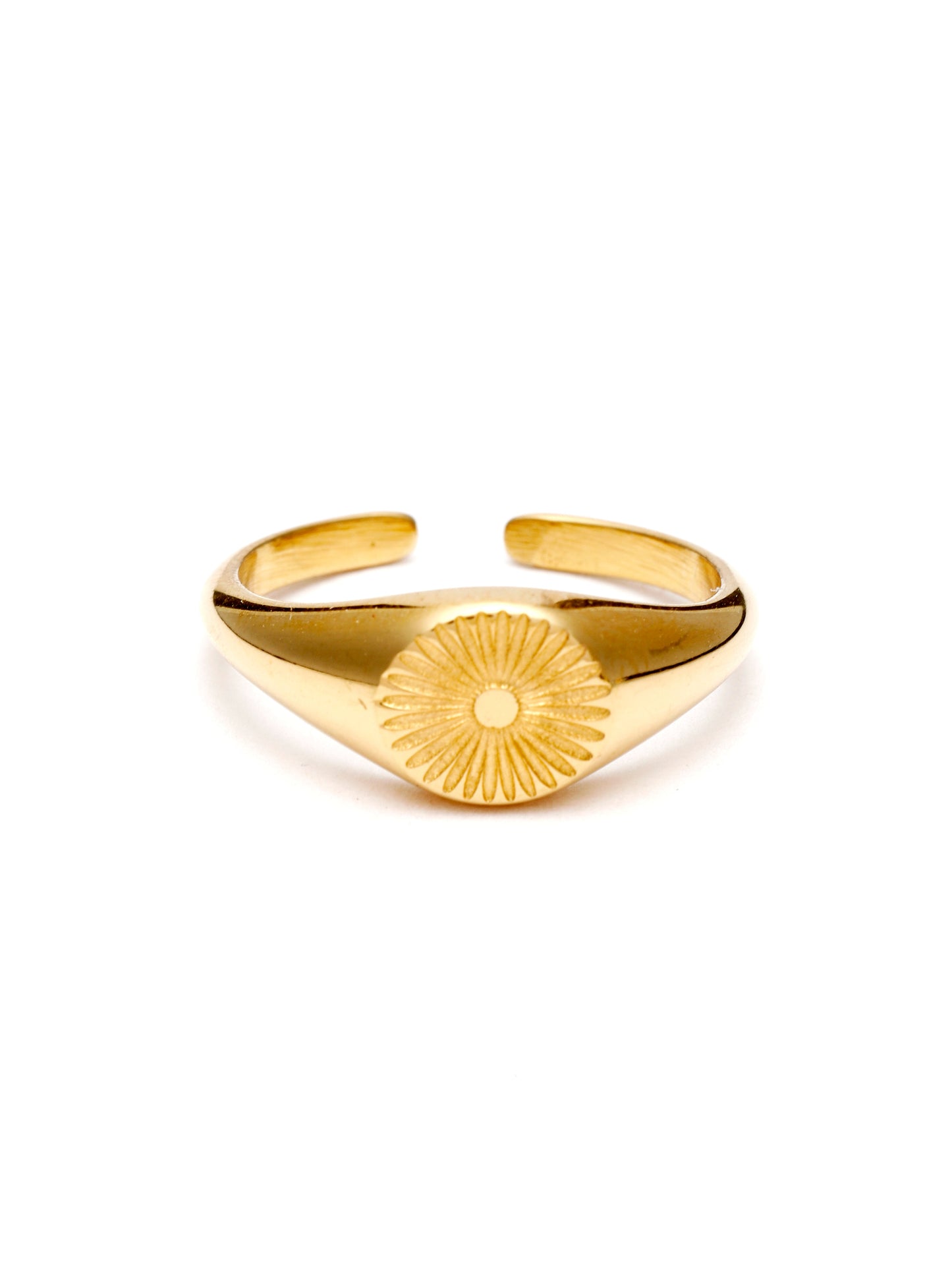 Floral Engraved Ring - Image 3