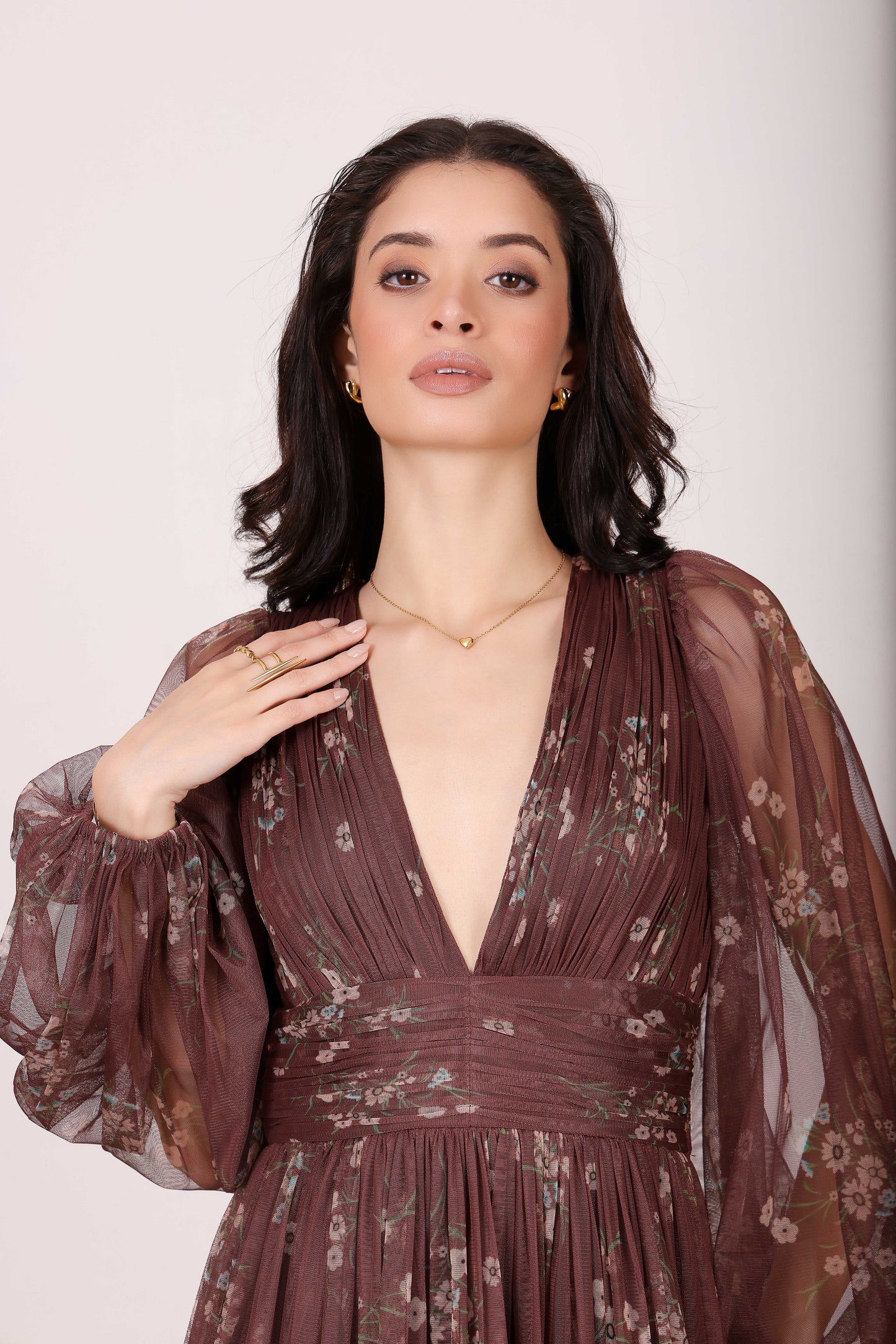 Model wearing Lovelight Necklace – front view