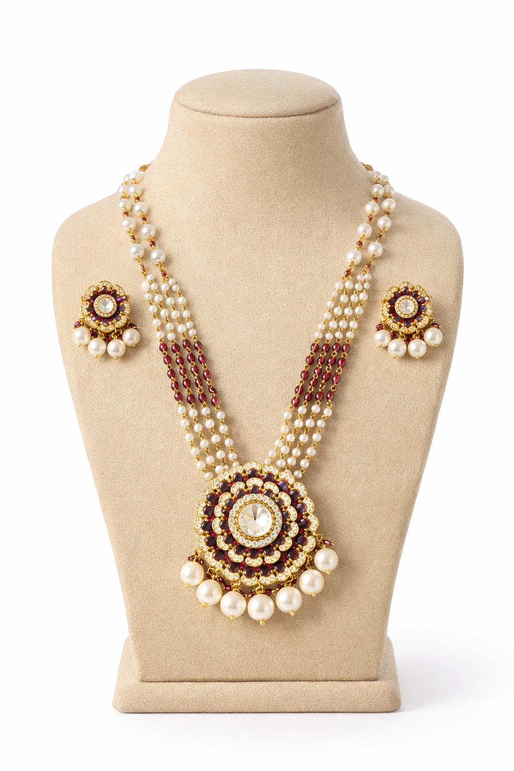 Ruby Pearl Blossom Set