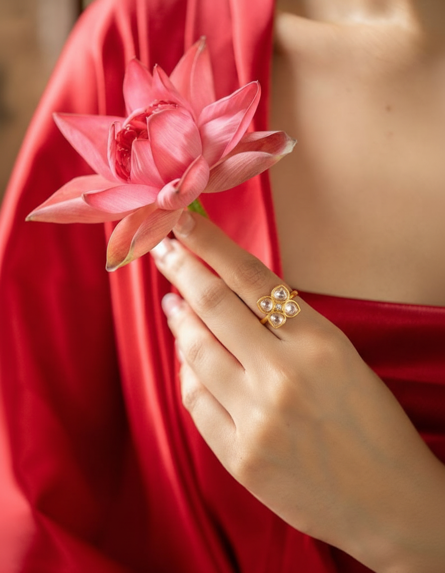 Chandrika Bloom Moissanite Ring