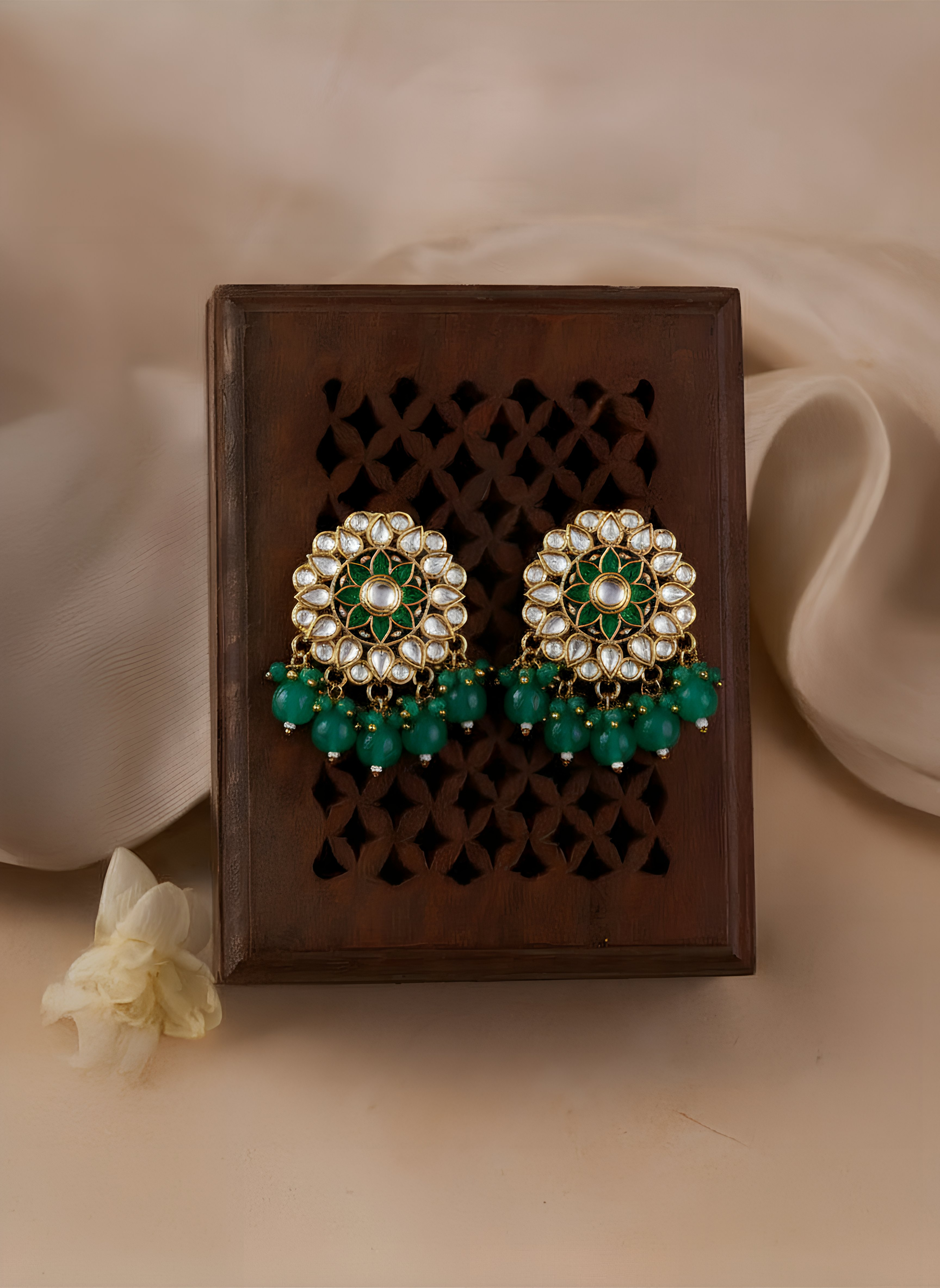 Pachha Gul Mandala Earrings