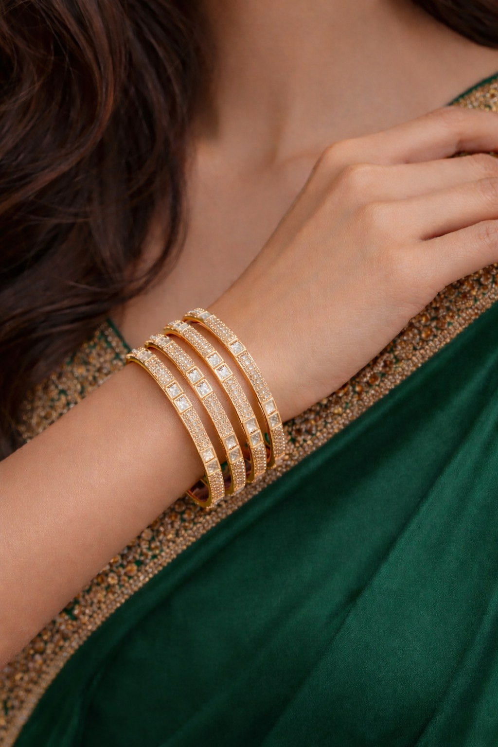 Zarina Sparkle Bangle Set (Set of 4)