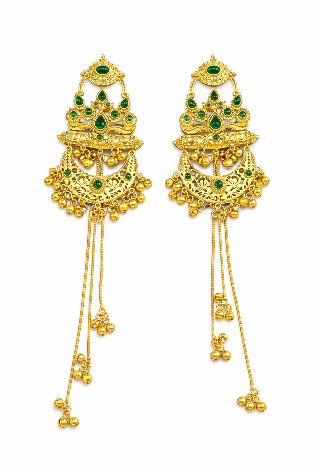 Rajshree Devi Temple Tassel Earrings