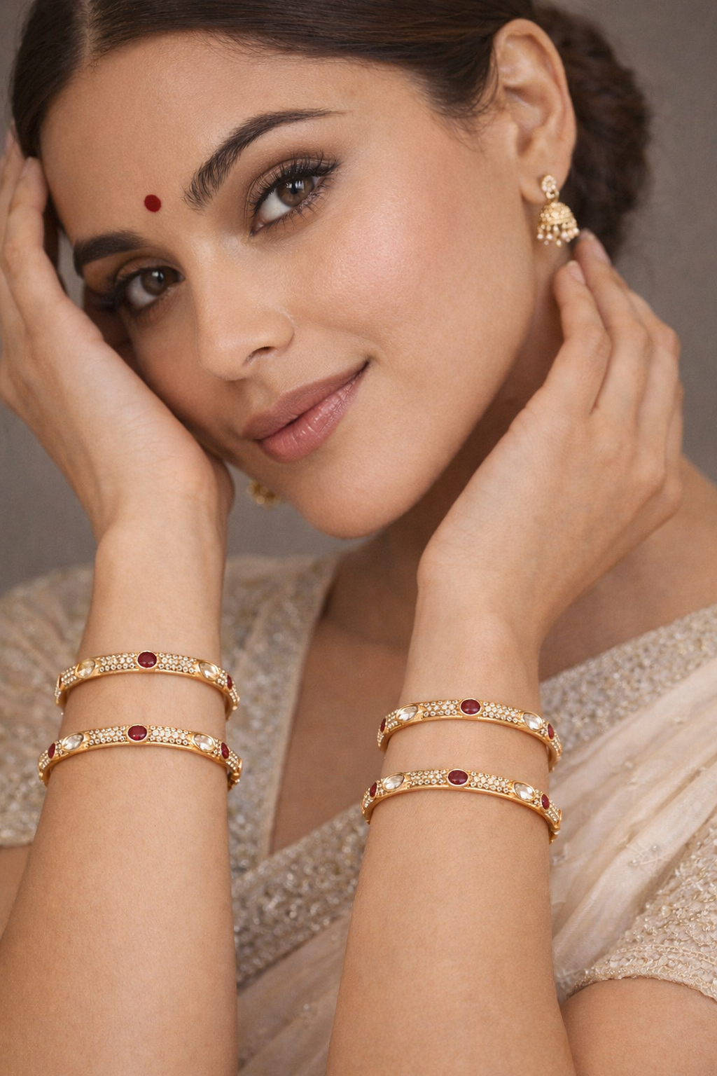 Riwaayat Ruby Grace Bangle Set (Set of 4)