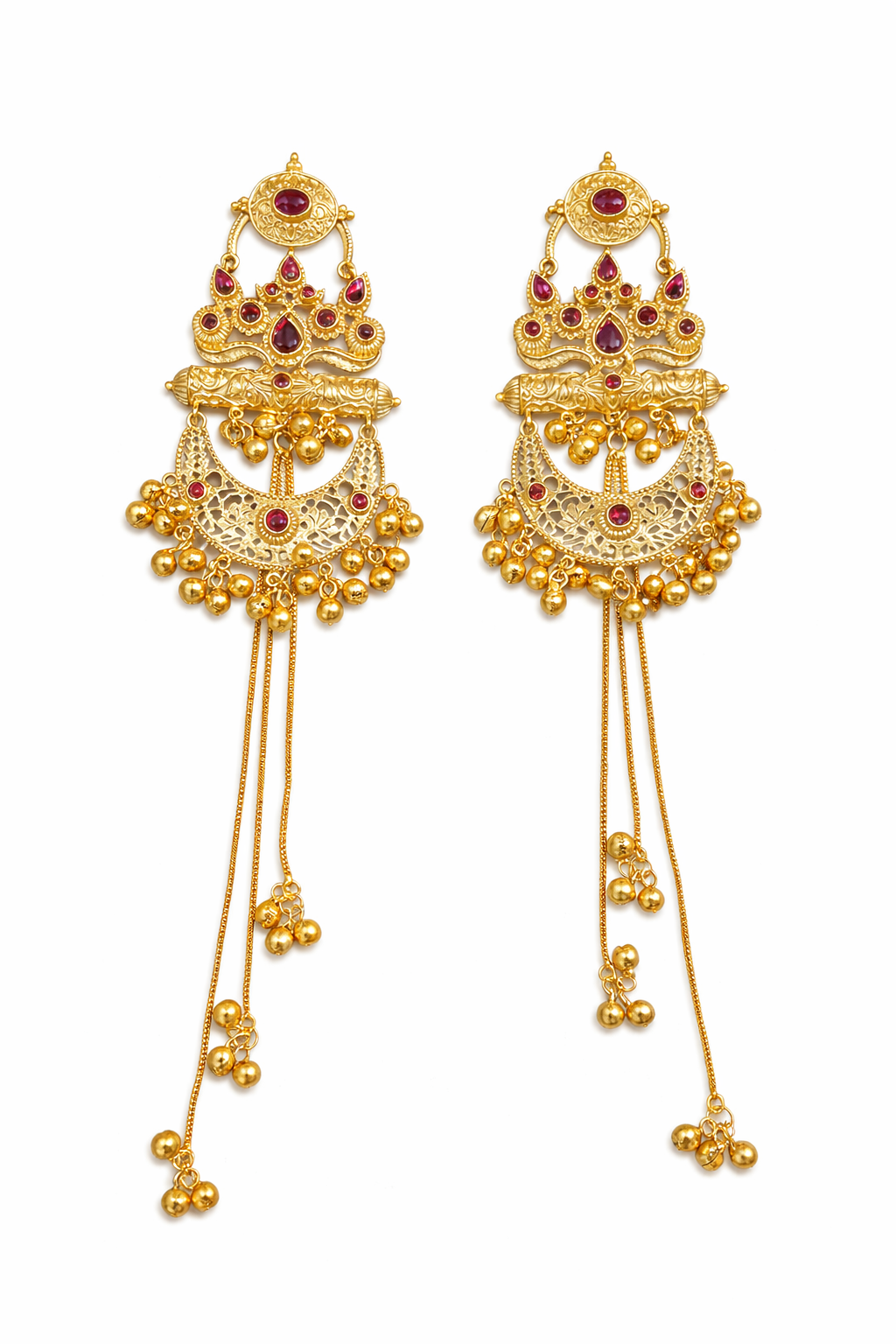 Rajshree Devi Temple Tassel Earrings