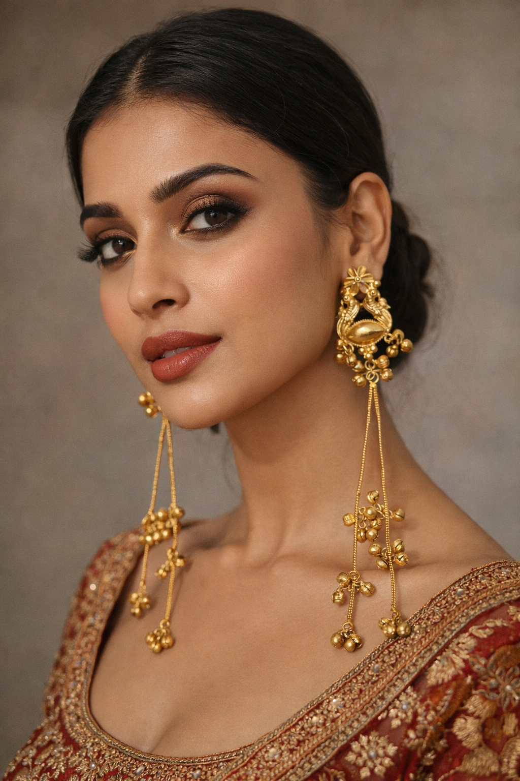 Swarna Pakhi Long Tassel Earrings