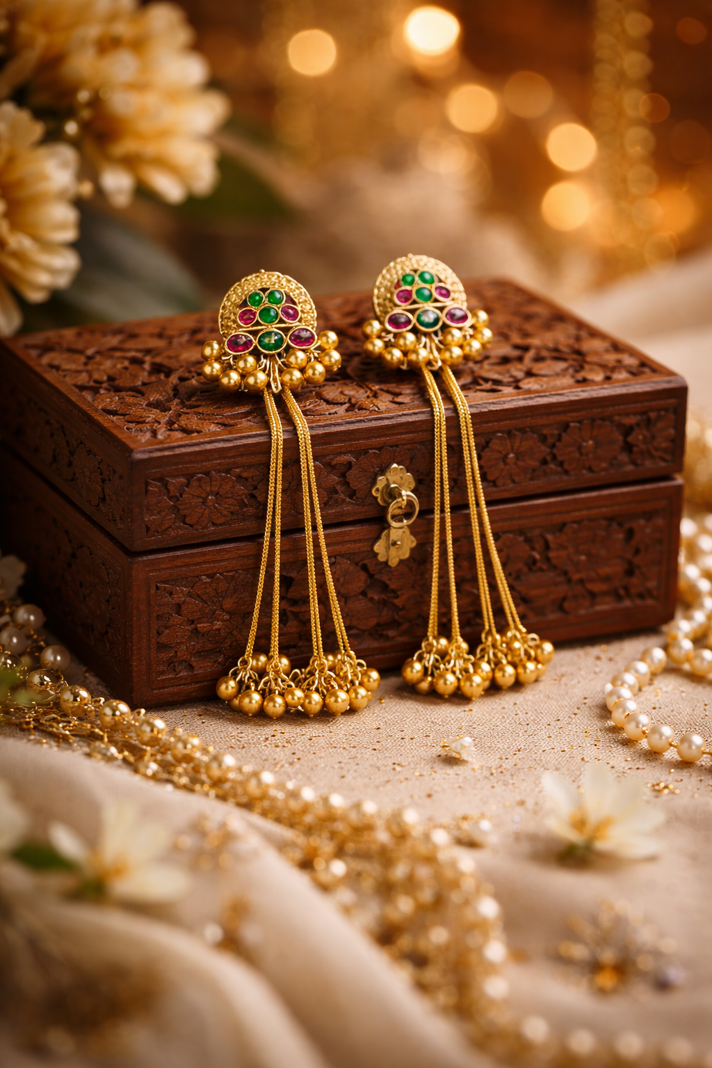 Rangoli Sutra Tassel Earrings