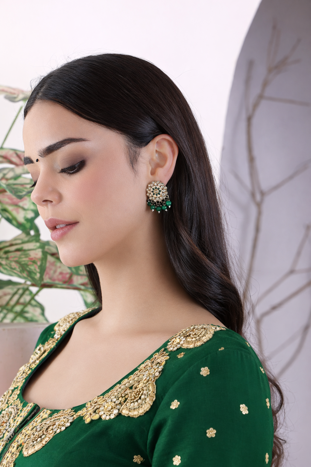 Pachha Gul Mandala Earrings