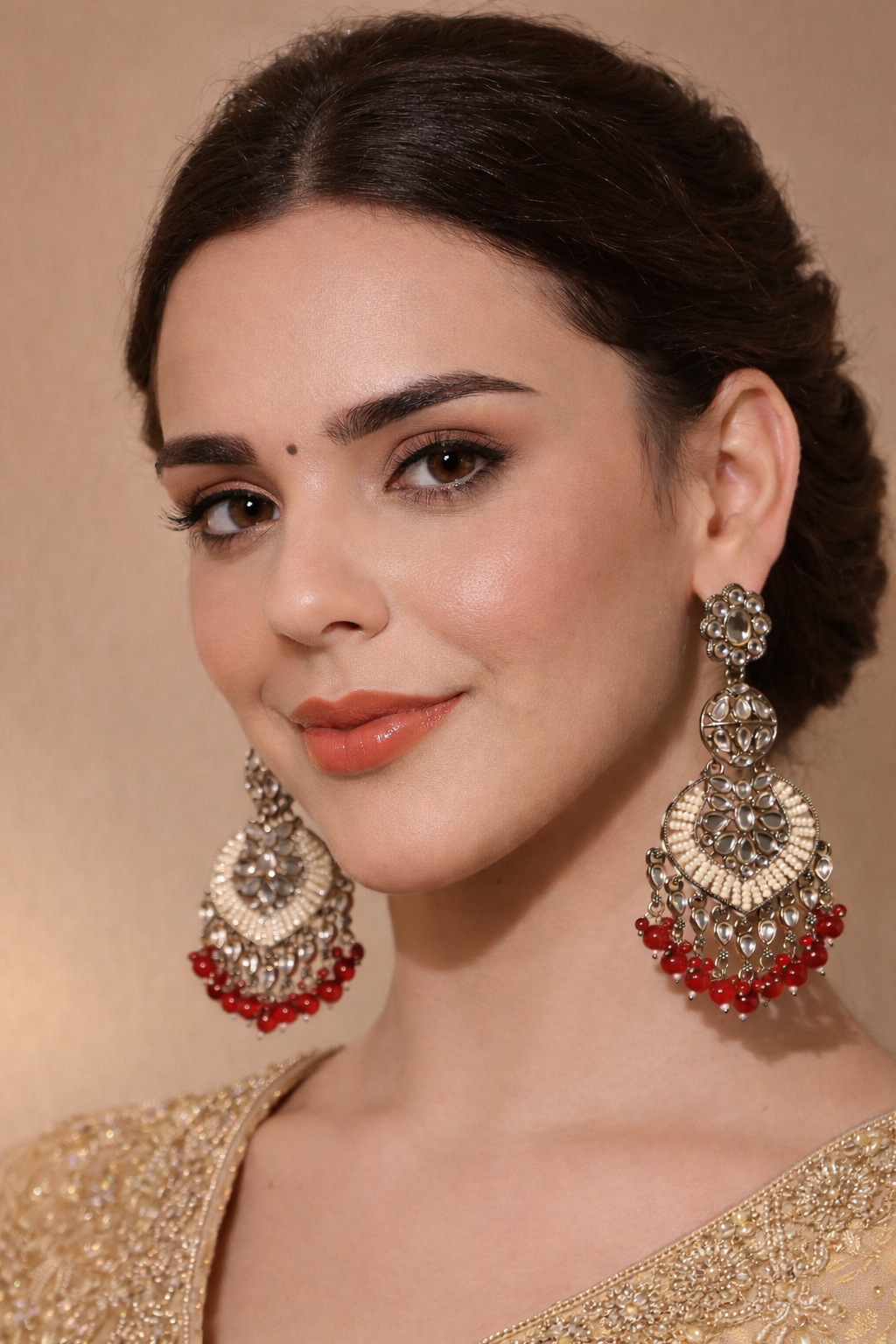 Aarohi Kundan Veil Drops