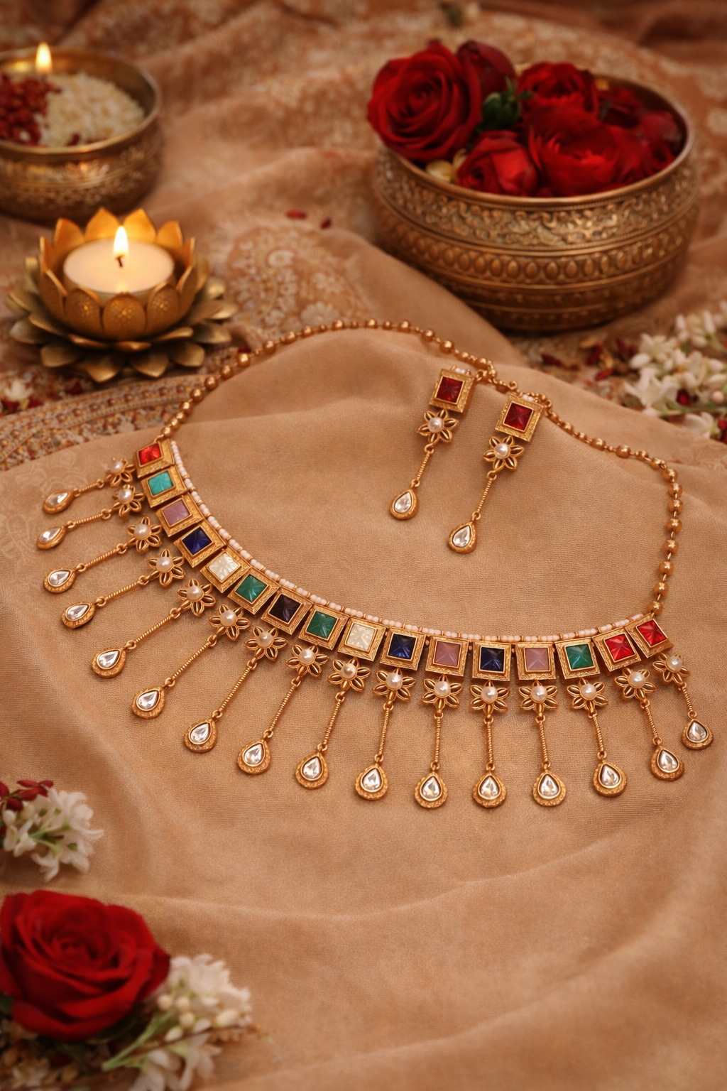 Navsundar Multigem Heritage Drape Set