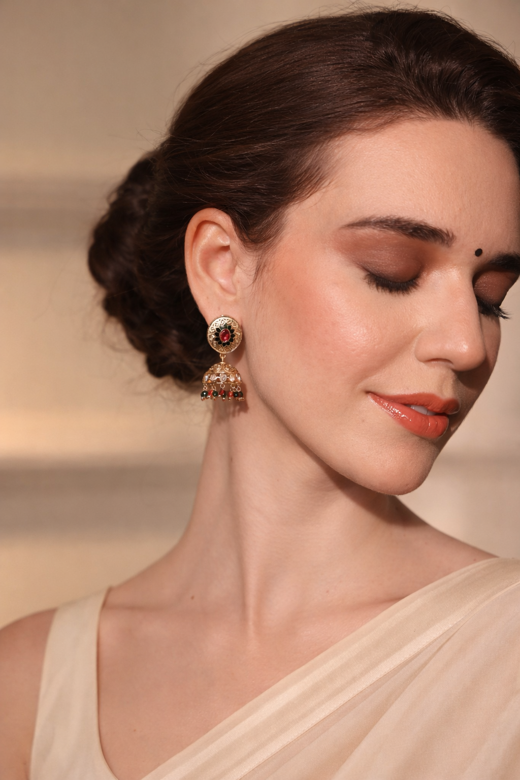 Rajdeepa Polki Square Meenakari Set