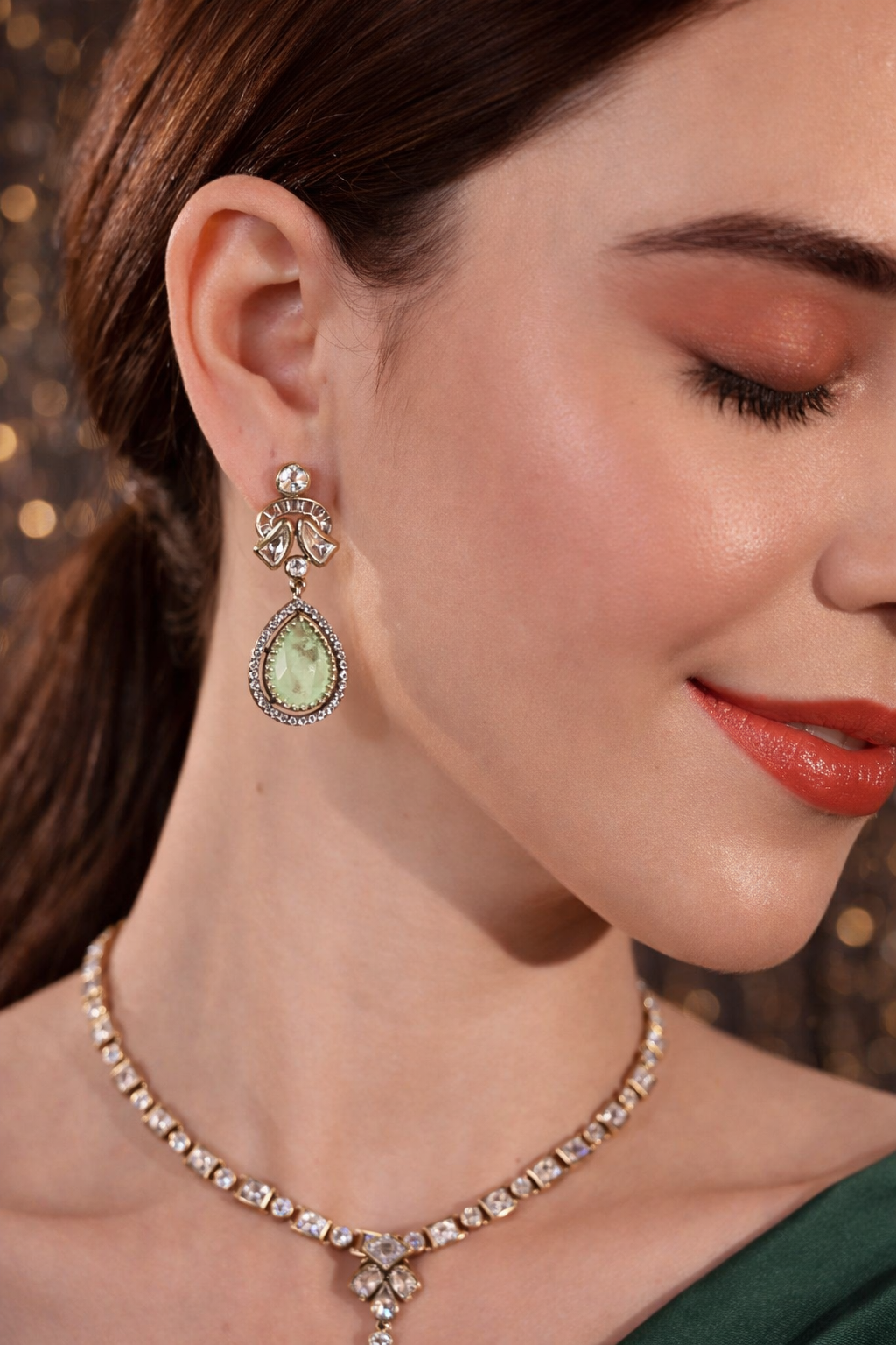 Emerald Muse Moissanite Drop Set