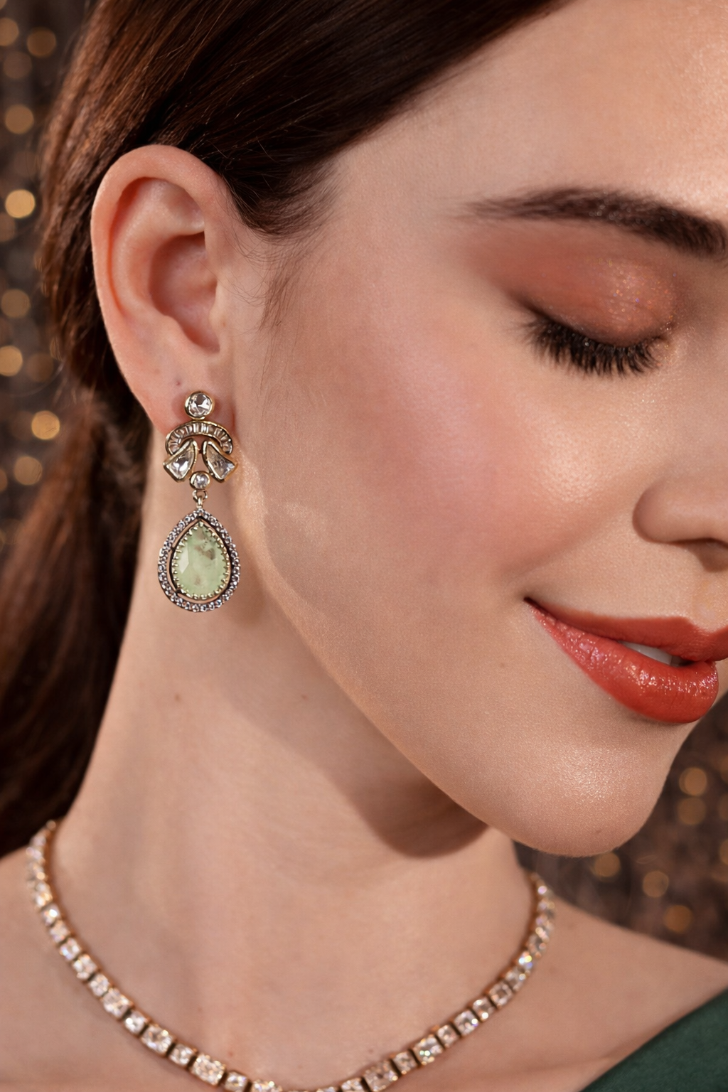 Emerald Muse Moissanite Drop Set