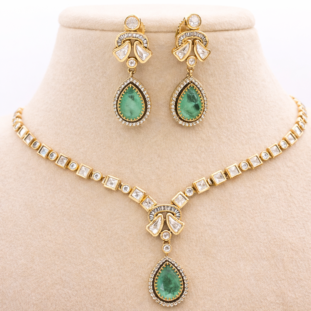 Emerald Muse Moissanite Drop Set