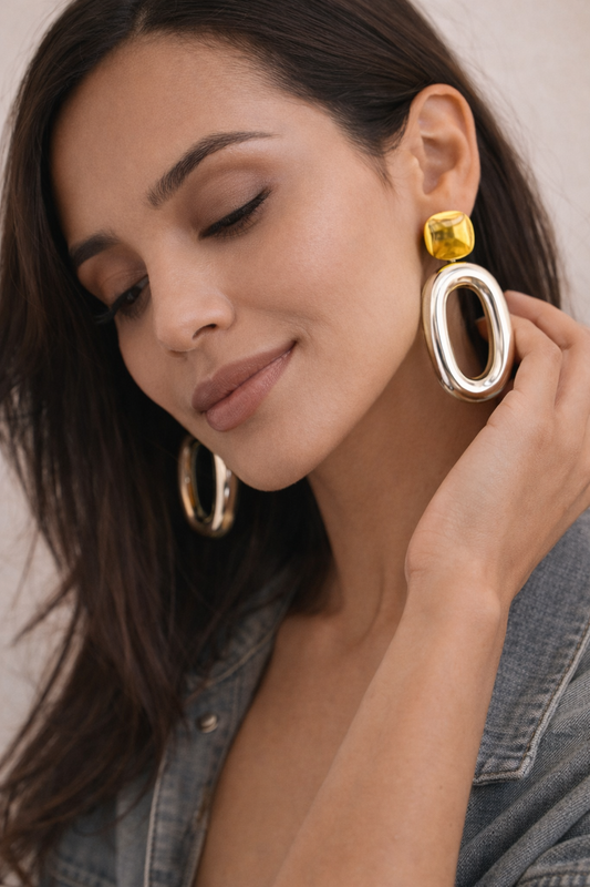 Sol & Silver Drop Earrings