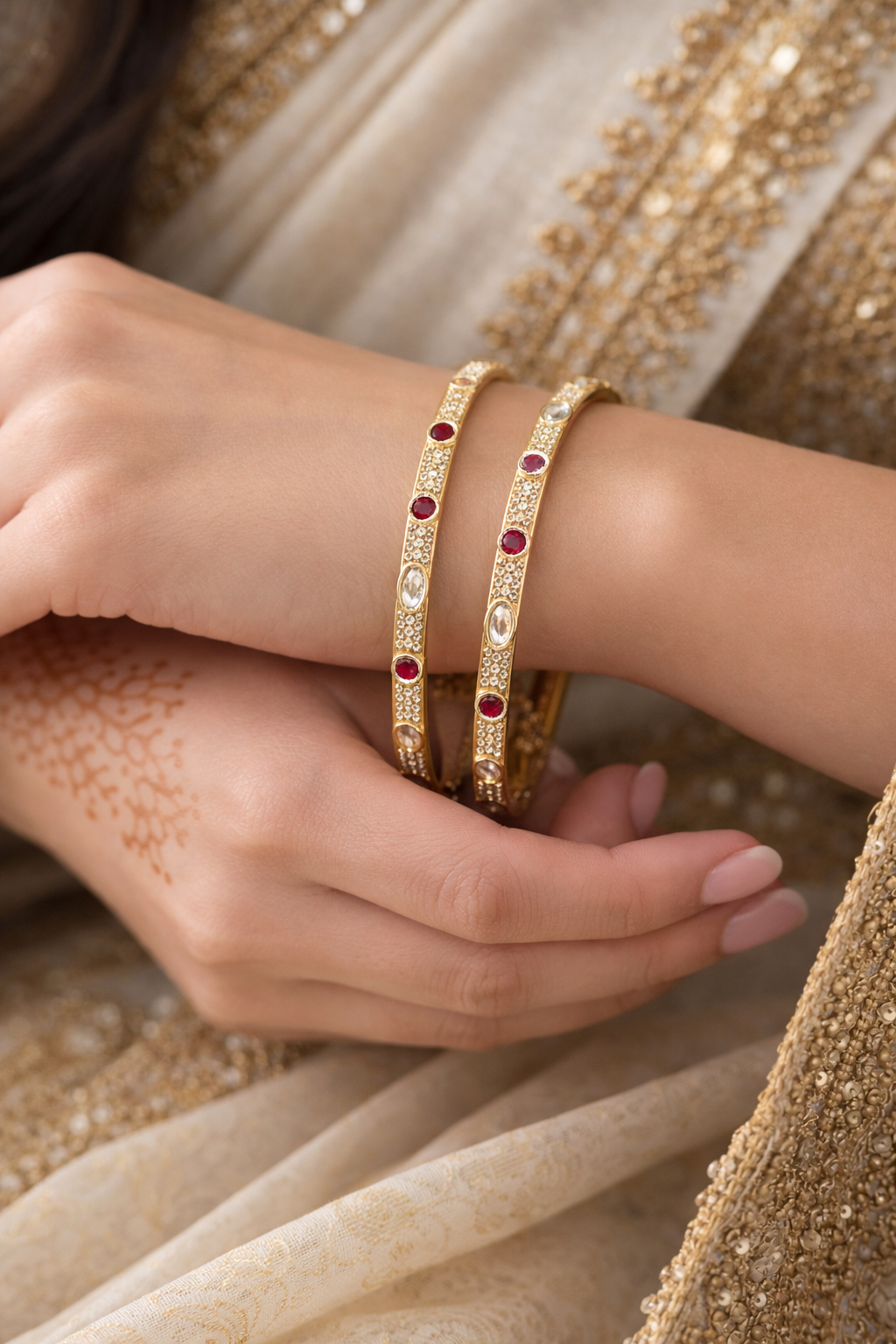 Riwaayat Ruby Grace Bangle Set (Set of 4)