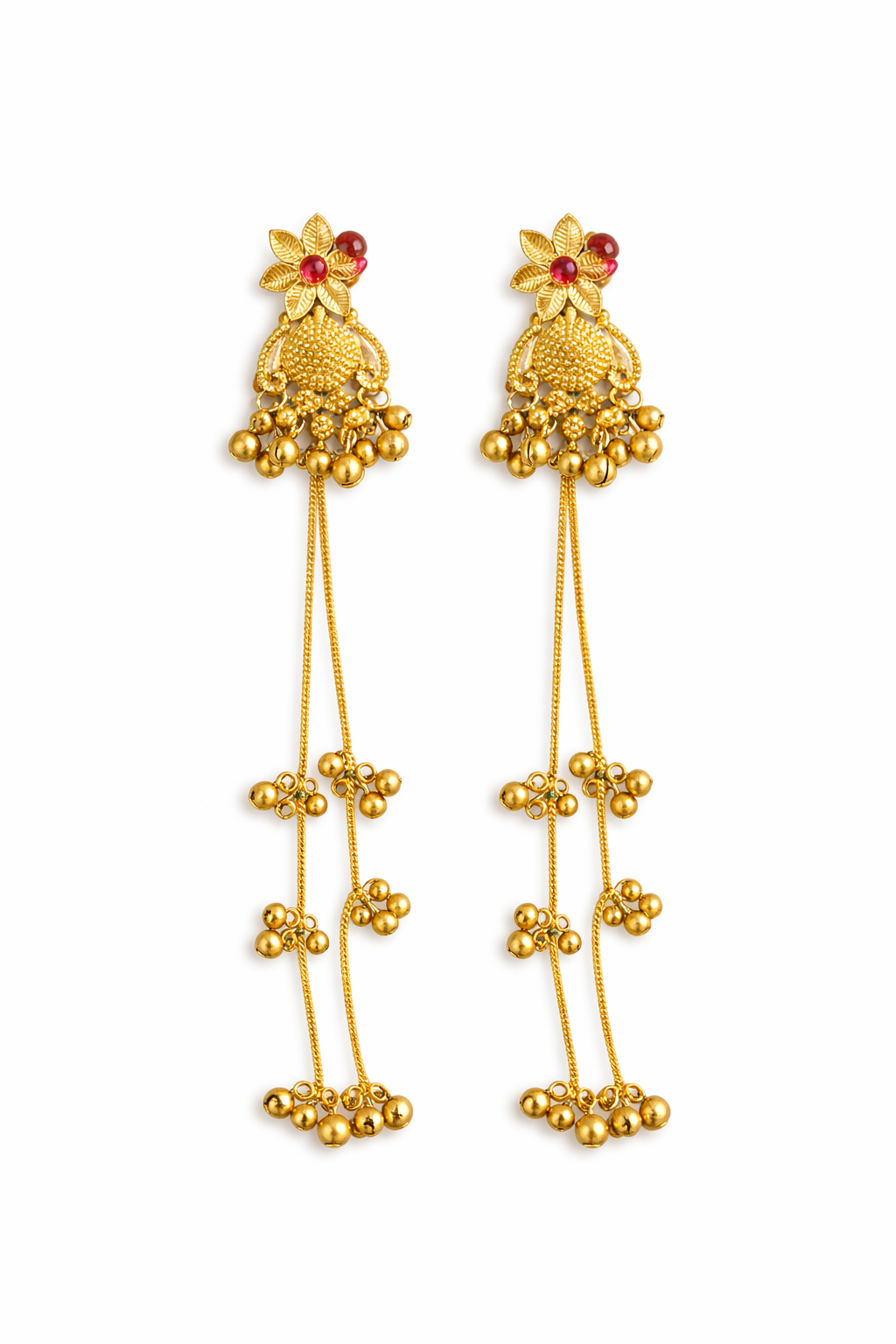 Swarna Noor Long Jhumka Earrings