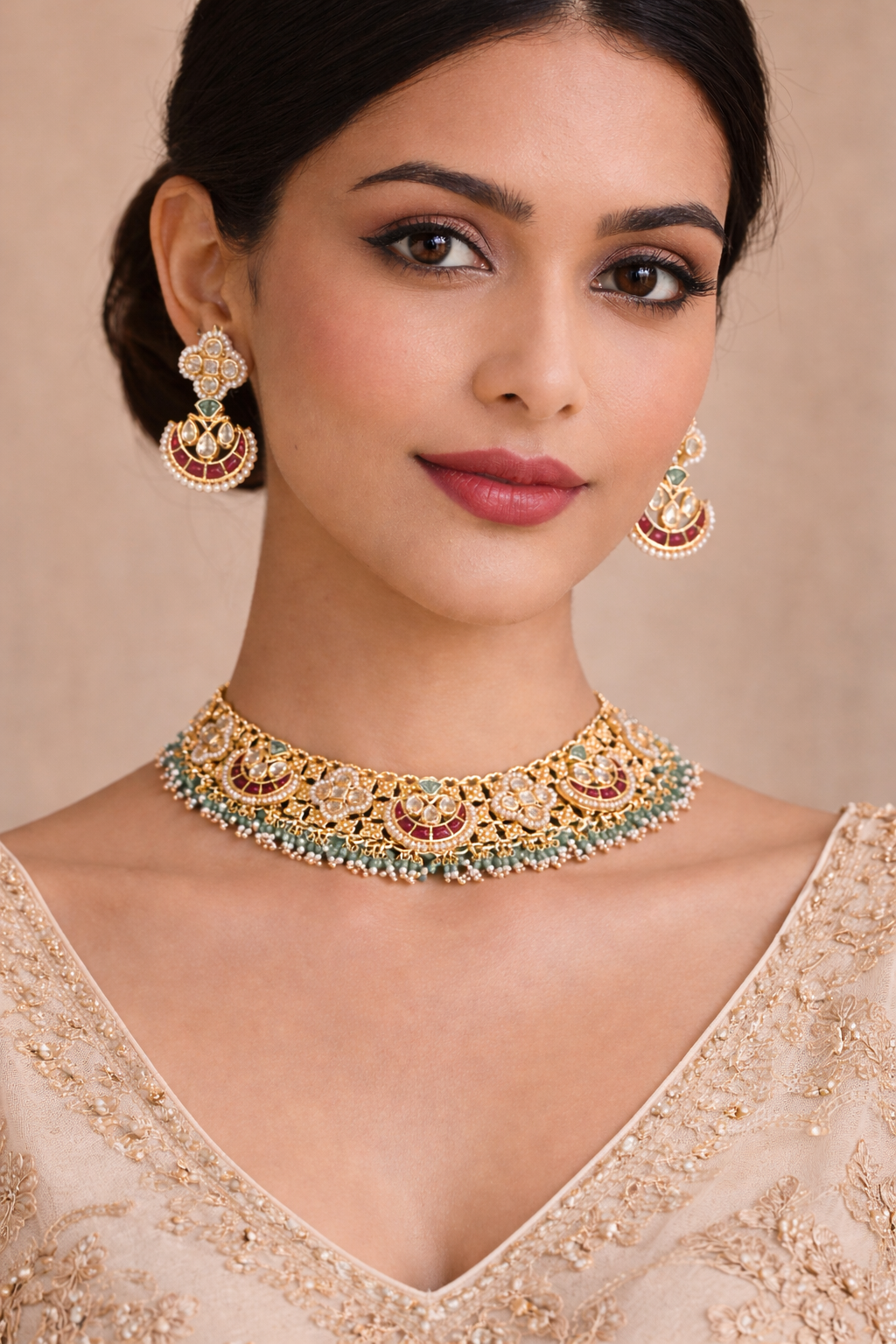 Rajwada Kundan Bloom Choker Set