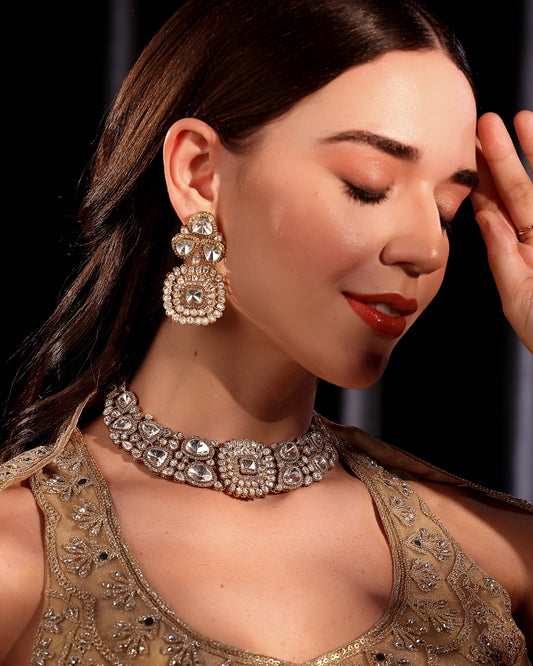 Opulent Glow Moissanite Choker Set