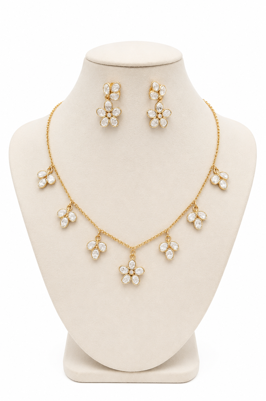 Petal Glint Dainty Moissanite Set