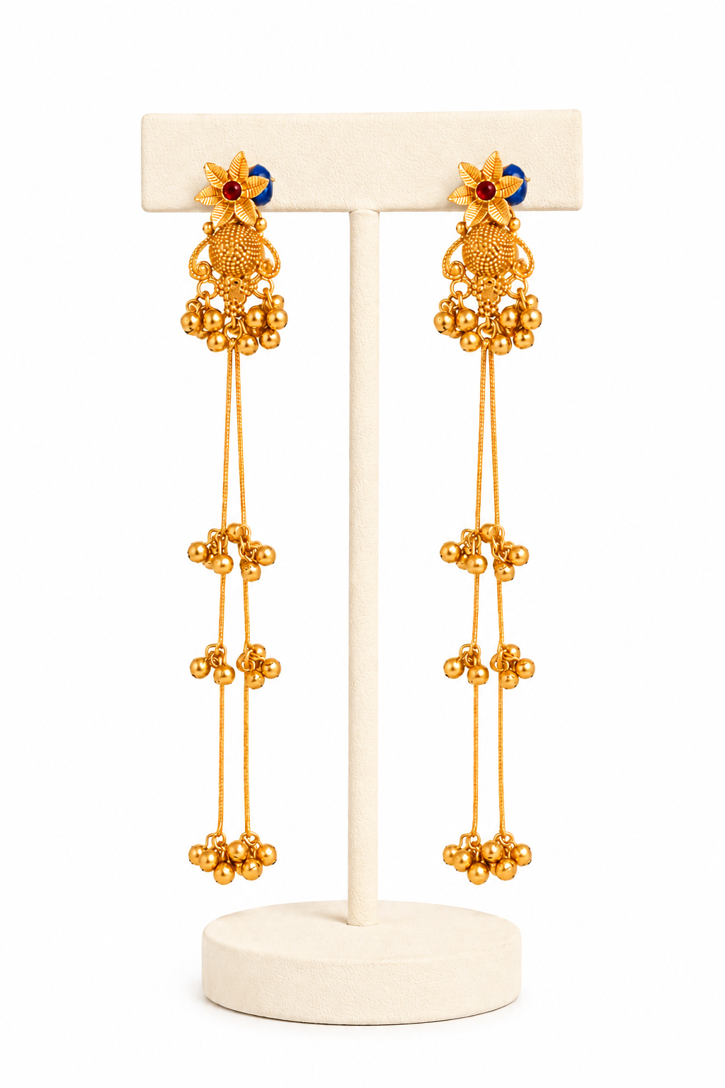 Swarna Noor Long Jhumka Earrings