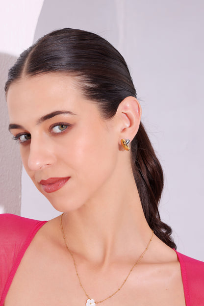 Dualtone Cross Studs